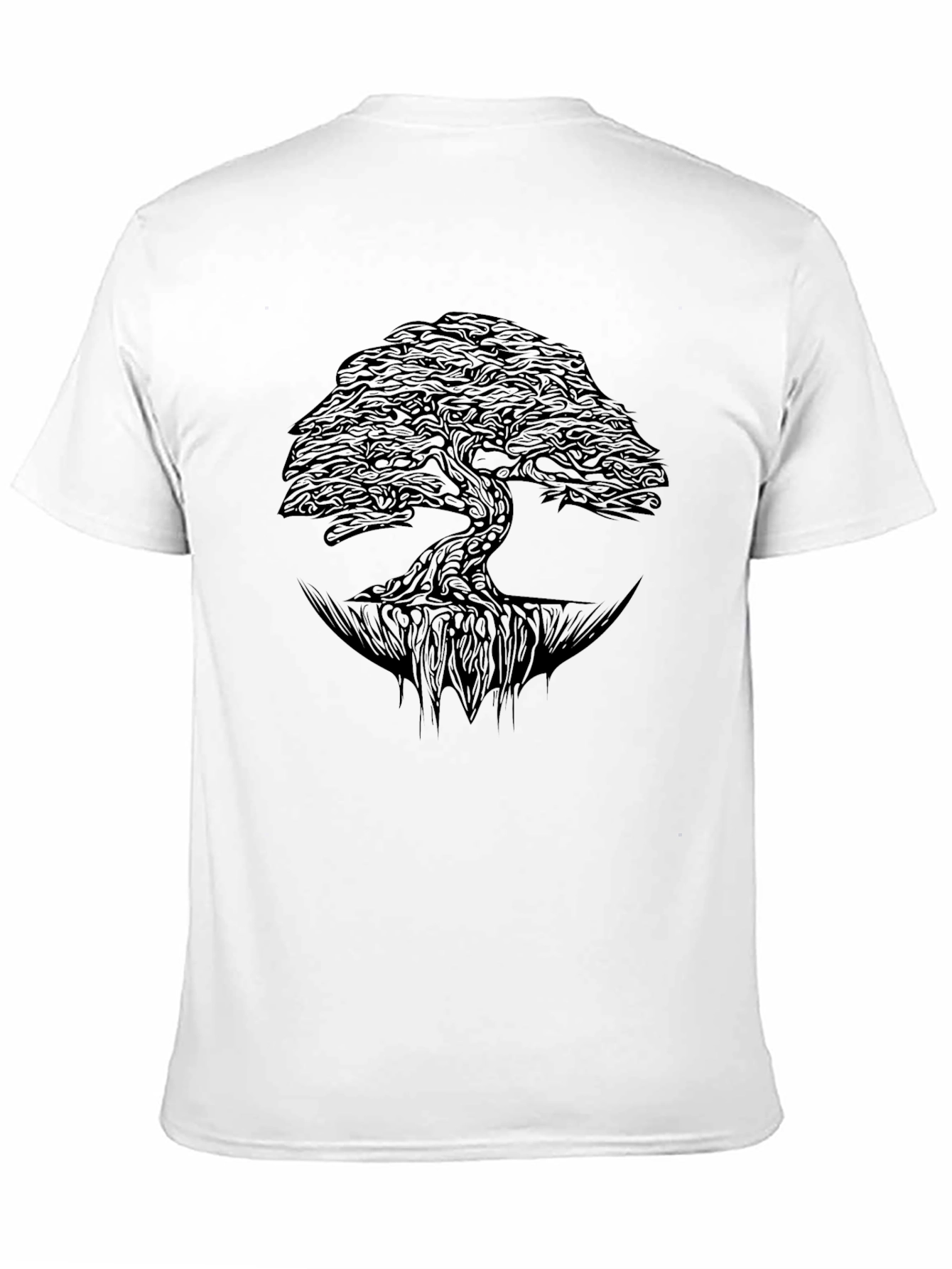 Black Black Tree of Life Graphic Print T-Shirt view 11