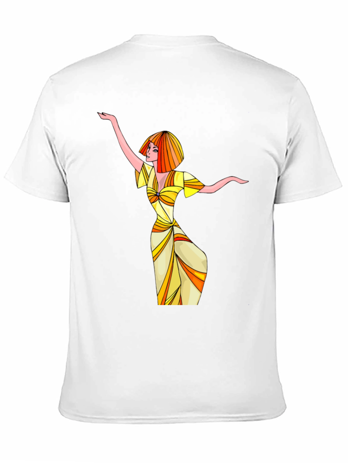 Black Groovy Retro Woman Graphic T-Shirt view 11
