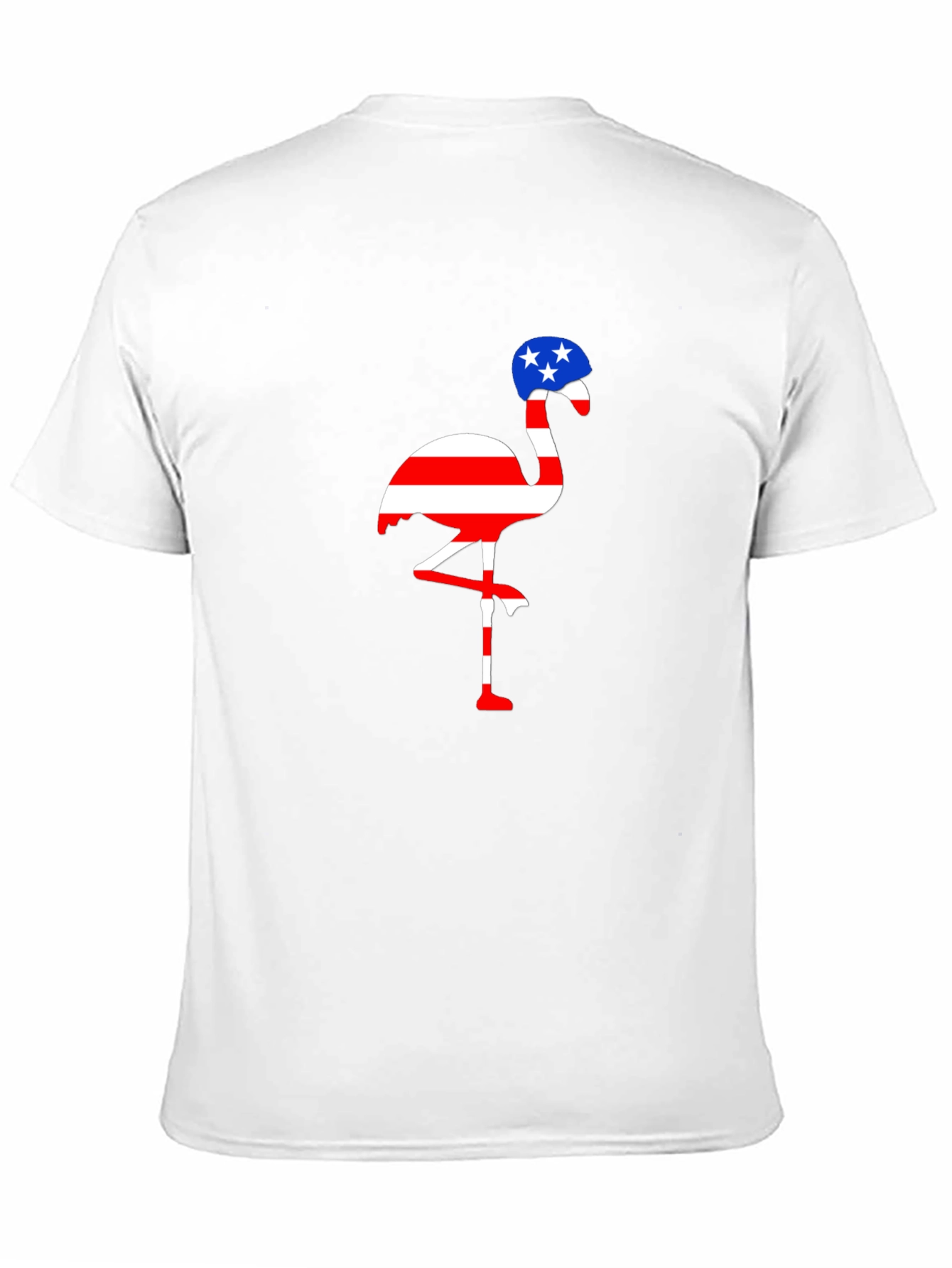 Black Patriotic Flamingo T-Shirt, American Flag Design view 11