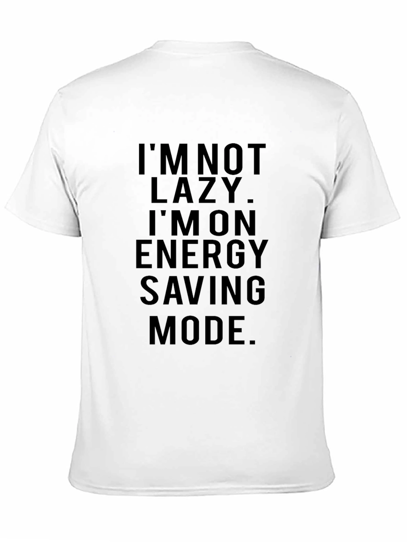 Black Funny Energy Saving Mode Graphic T-Shirt view 11