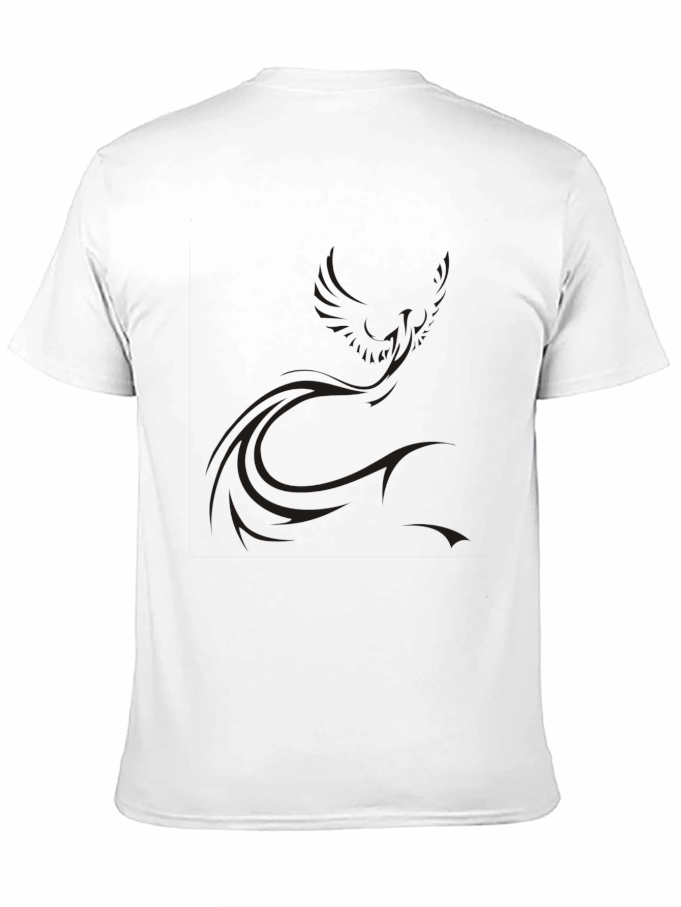 Black Men's Black Graphic Tee - Phoenix Design view 11