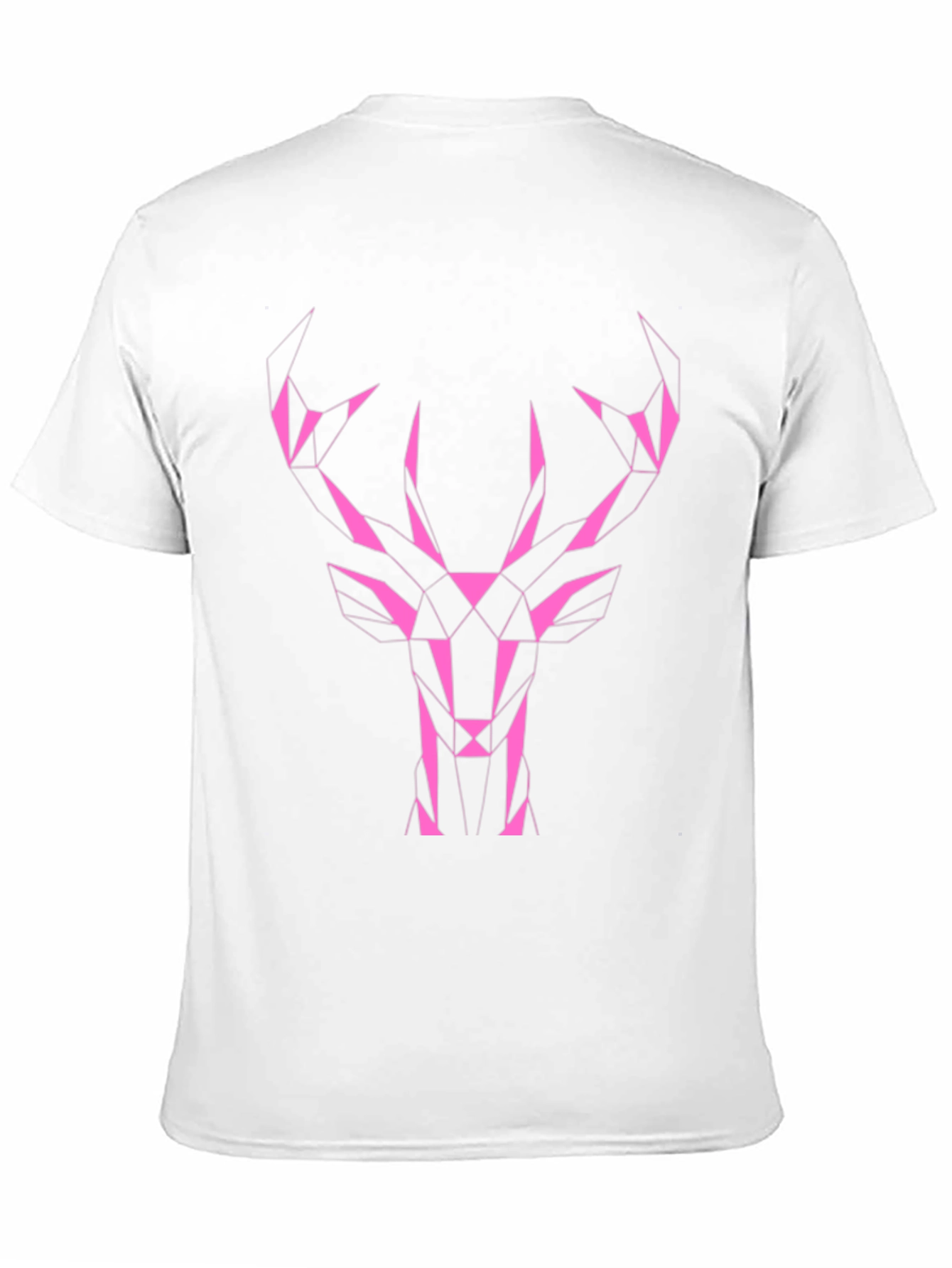 Black Geometric Deer Graphic Tee - Black Cotton view 11