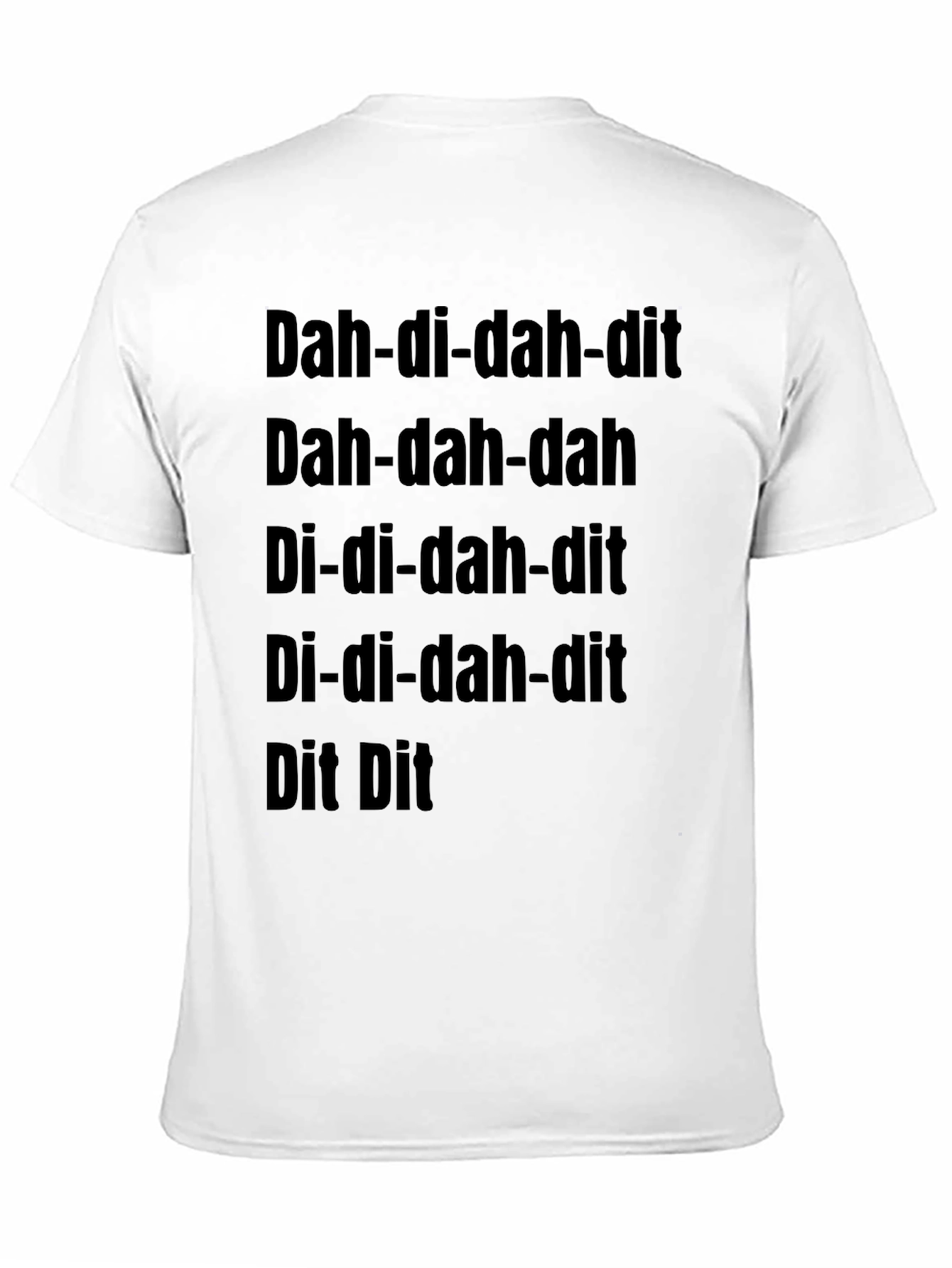 Black Morse Code Inspired Graphic Tee - Dah-di-dah-dit view 11