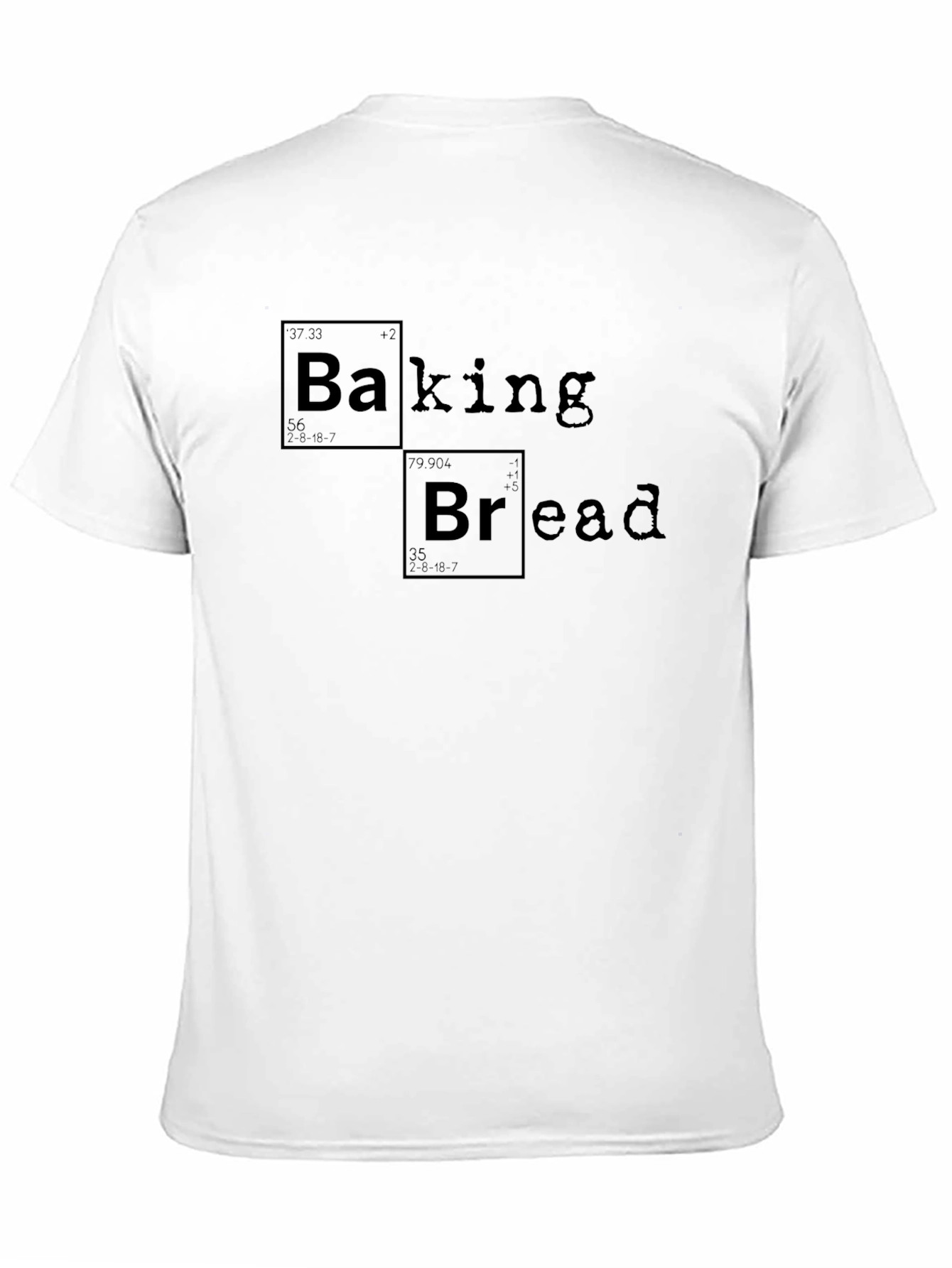 Black Baking Bread Periodic Table Black T-Shirt view 11