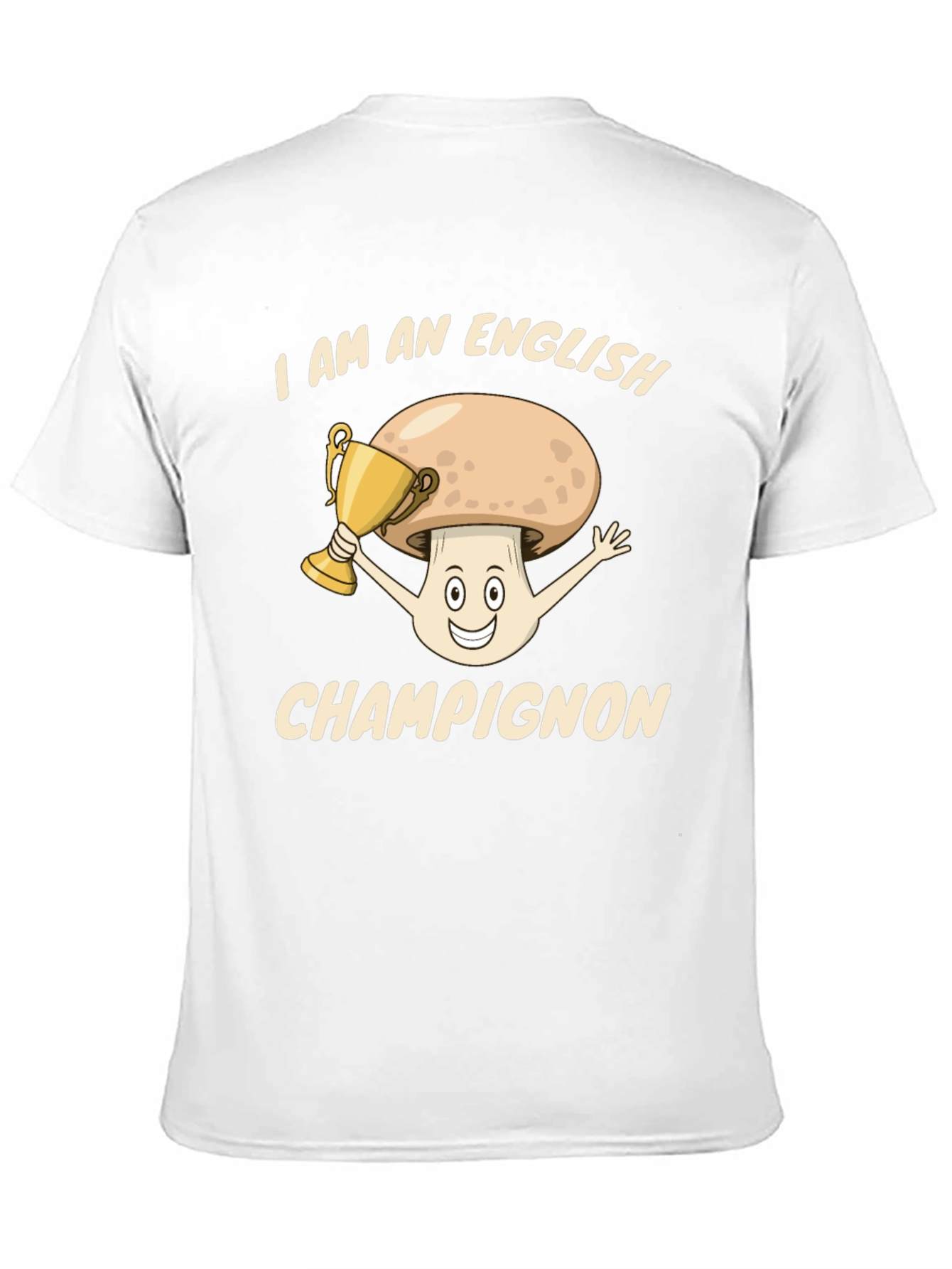 Black English Champignon T-Shirt - Funny Mushroom Pun Tee view 11