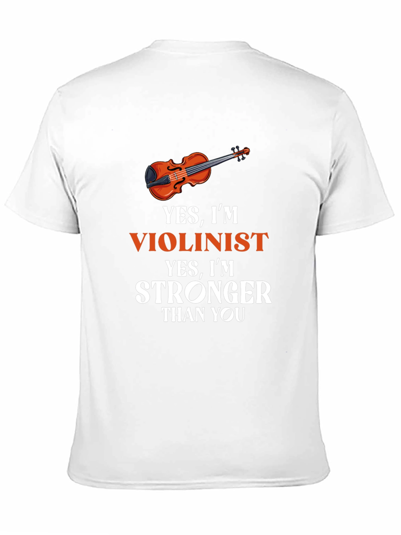 Black Violinist T-Shirt: Yes, I'm Stronger Than You! view 11