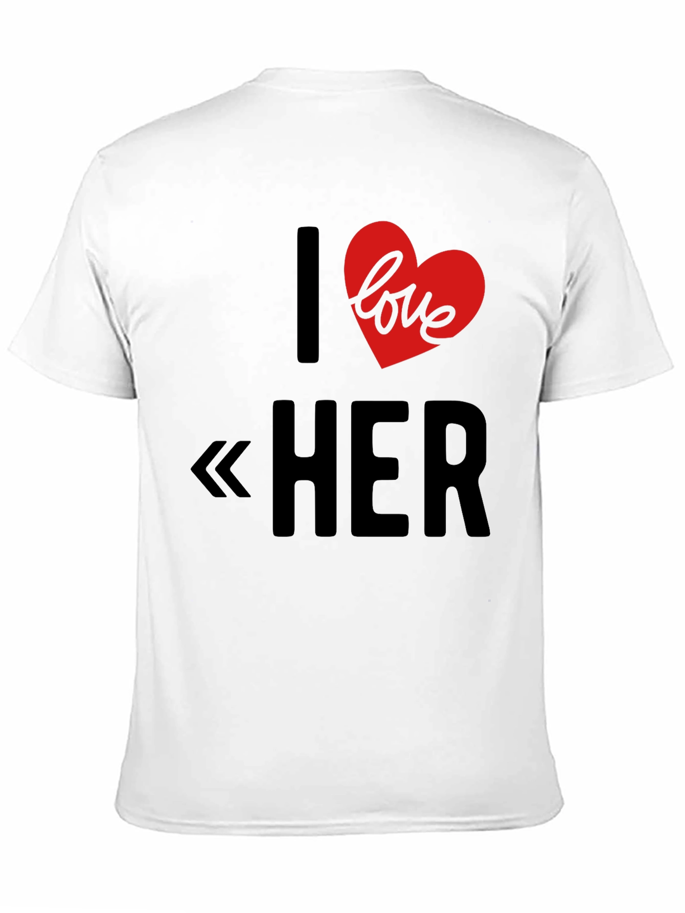 Black I Love Her Graphic Tee - Black view 11