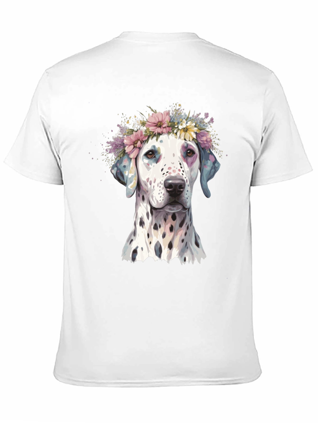 Black Dog Flower Crown Graphic T-Shirt view 11