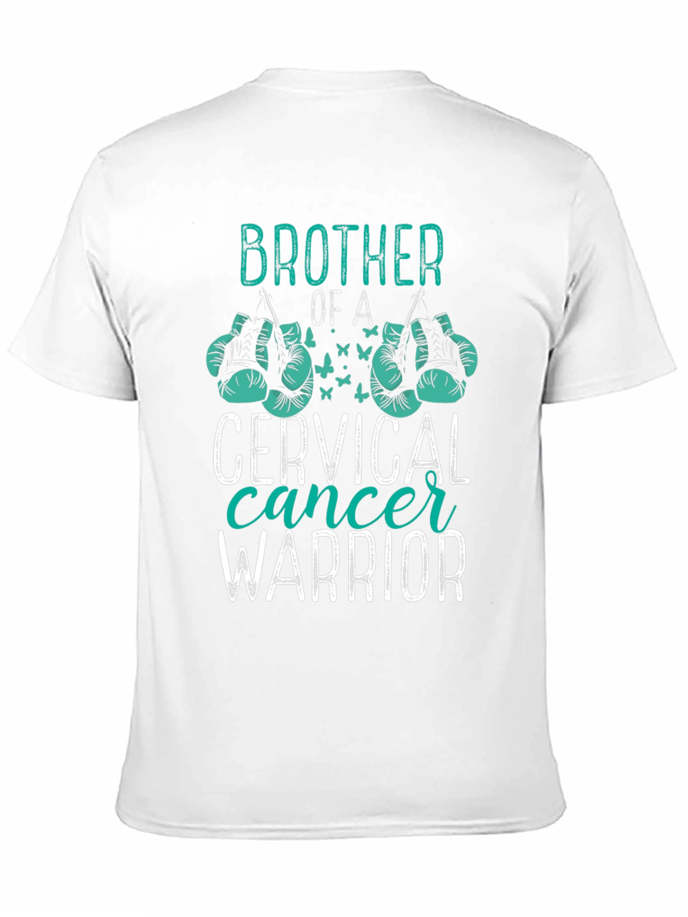 Black Brother of a Cervical Cancer Warrior T-Shirt view 11