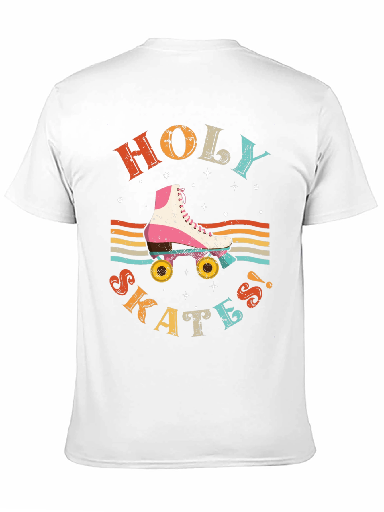 Black Retro Holy Skates Graphic T-Shirt view 11