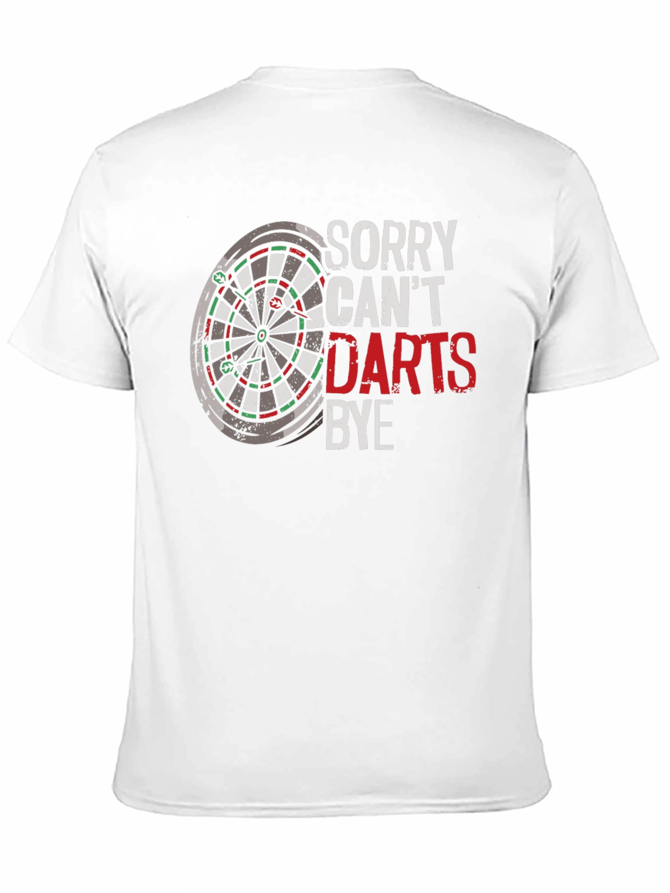 Black Sorry Can't Darts Bye Black T-Shirt view 11