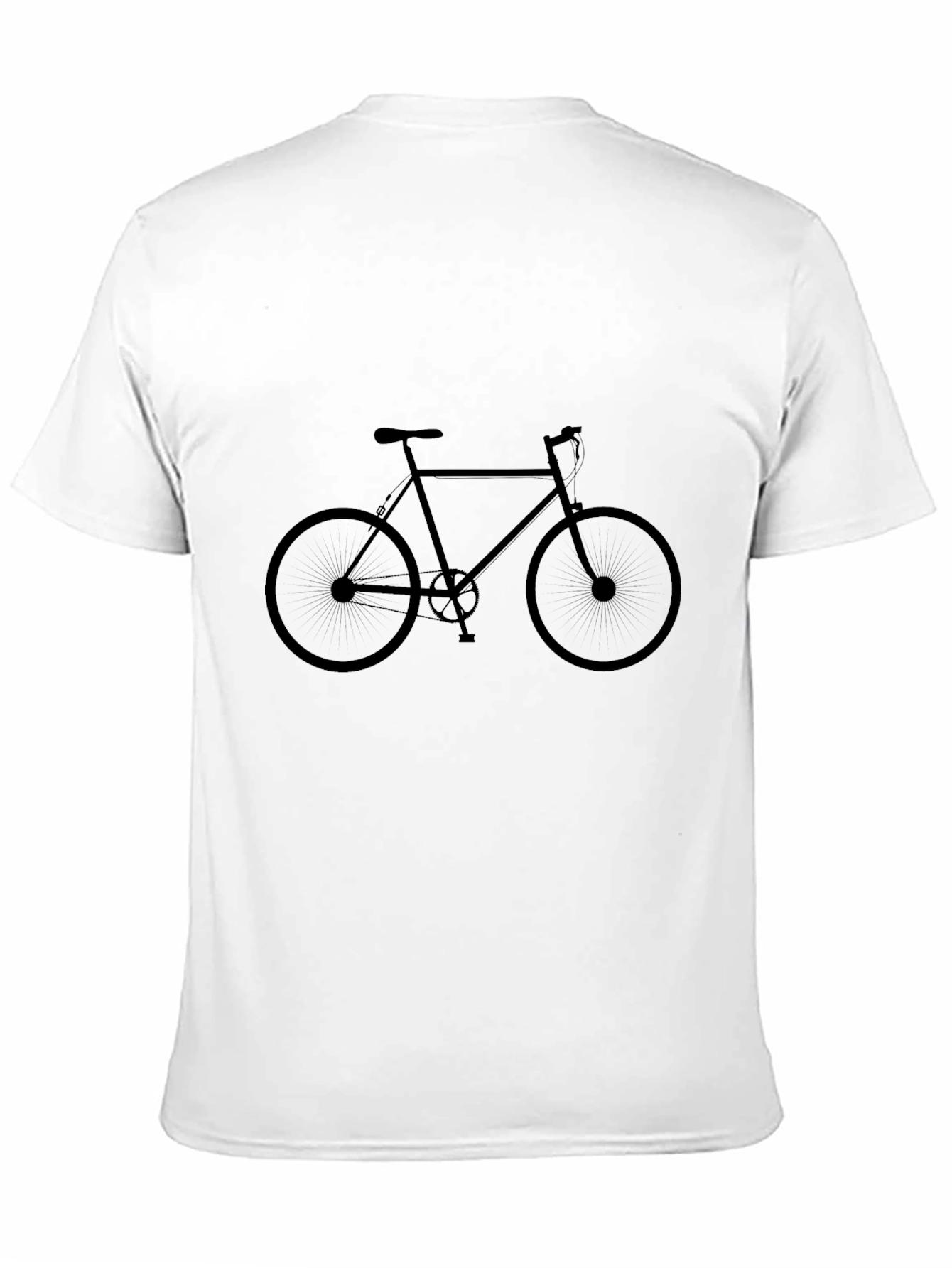 Black Bicycle Graphic Tee - Black Cotton Casual Shirt view 11