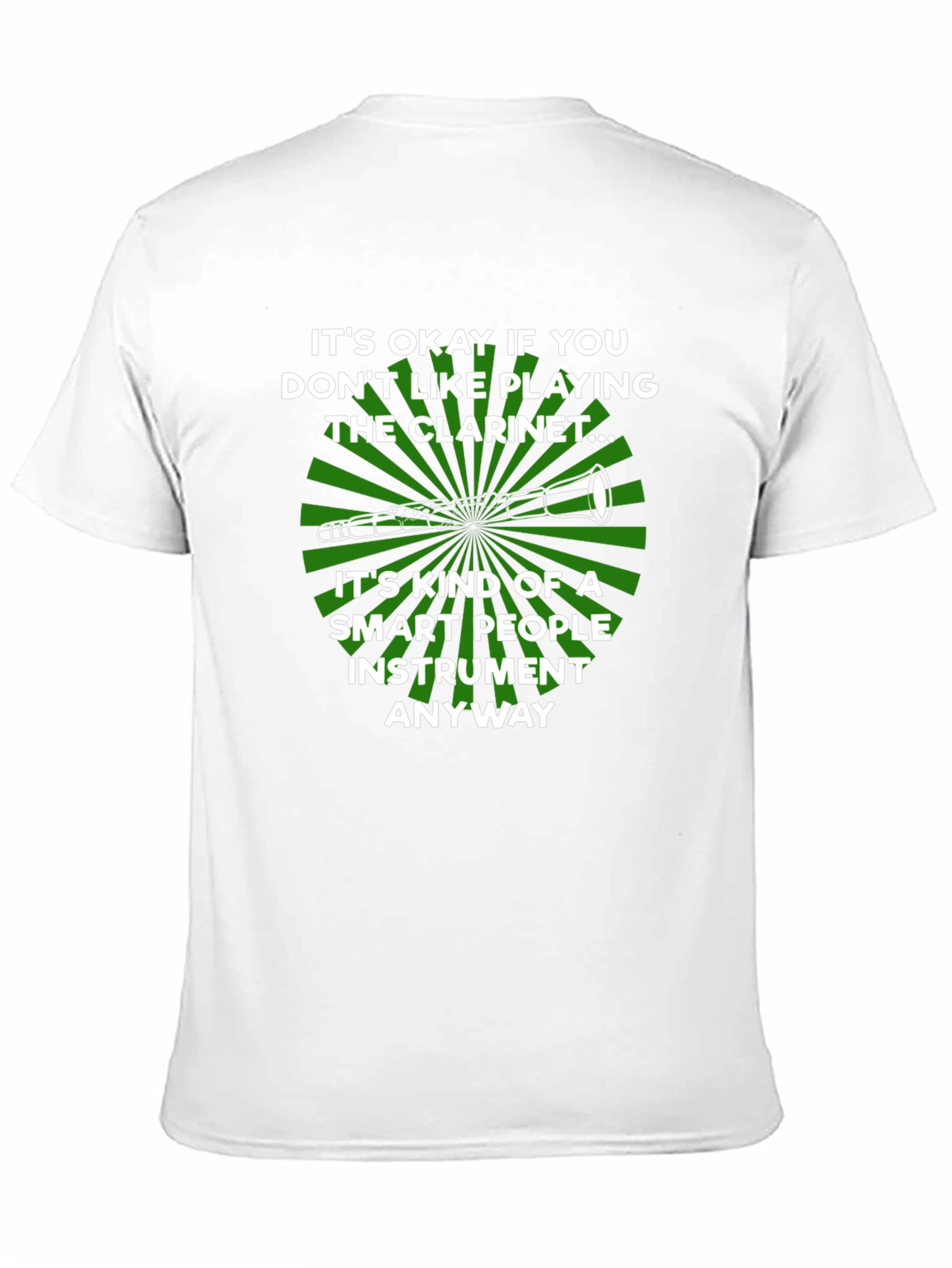 Black Funny Clarinet Player T-Shirt: Smart People Instrument view 11