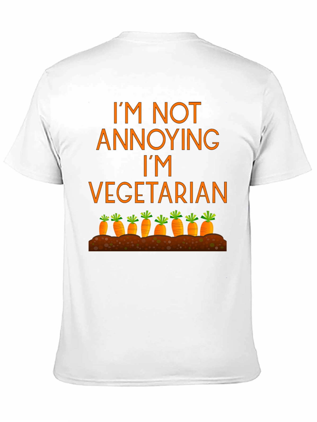 Black Vegetarian Graphic Tee - Funny Carrot Design view 11