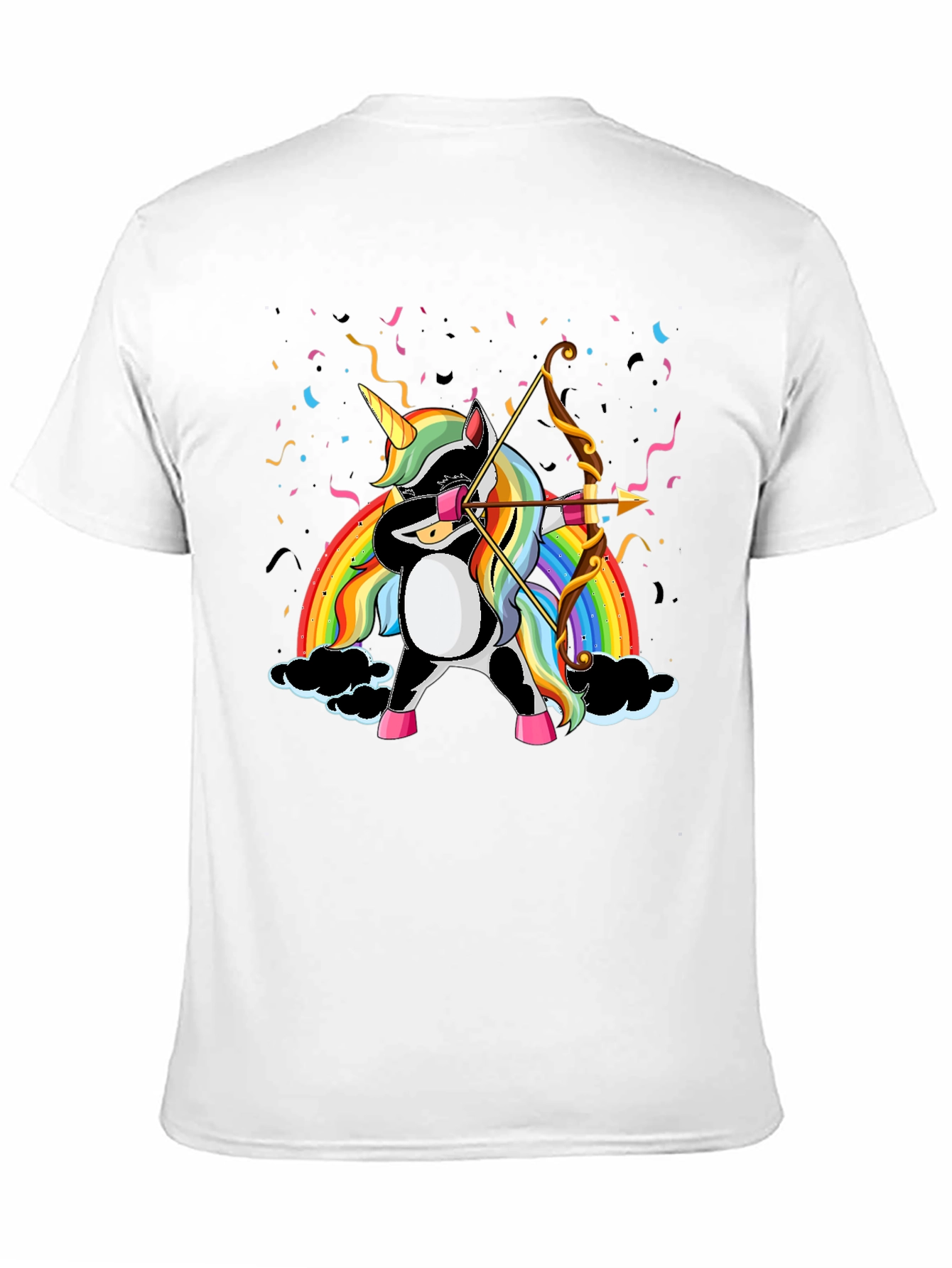 Black Unicorn Archer T-Shirt - Rainbow Magic view 11