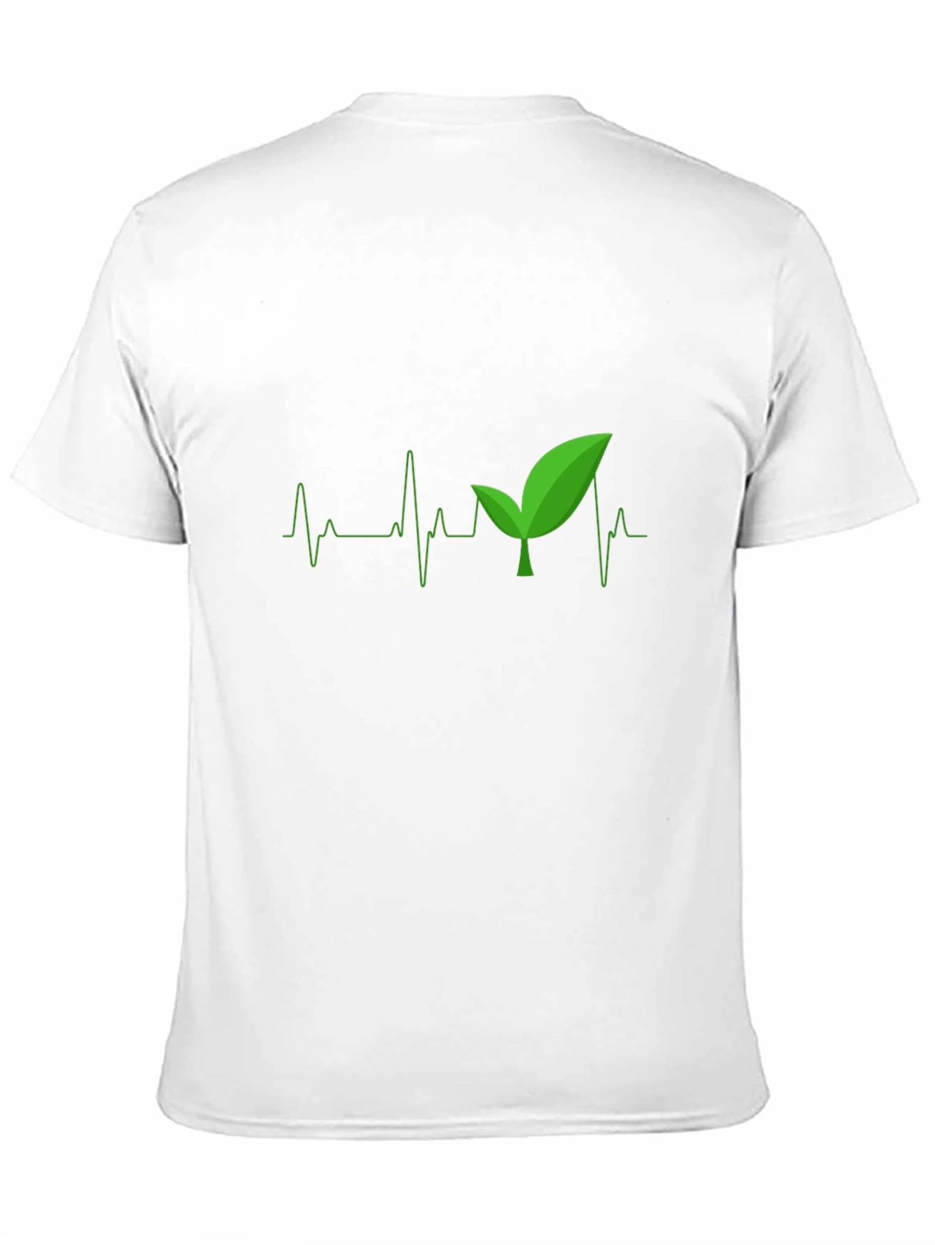 Black Nature Heartbeat T-Shirt - Eco Friendly Tee view 11