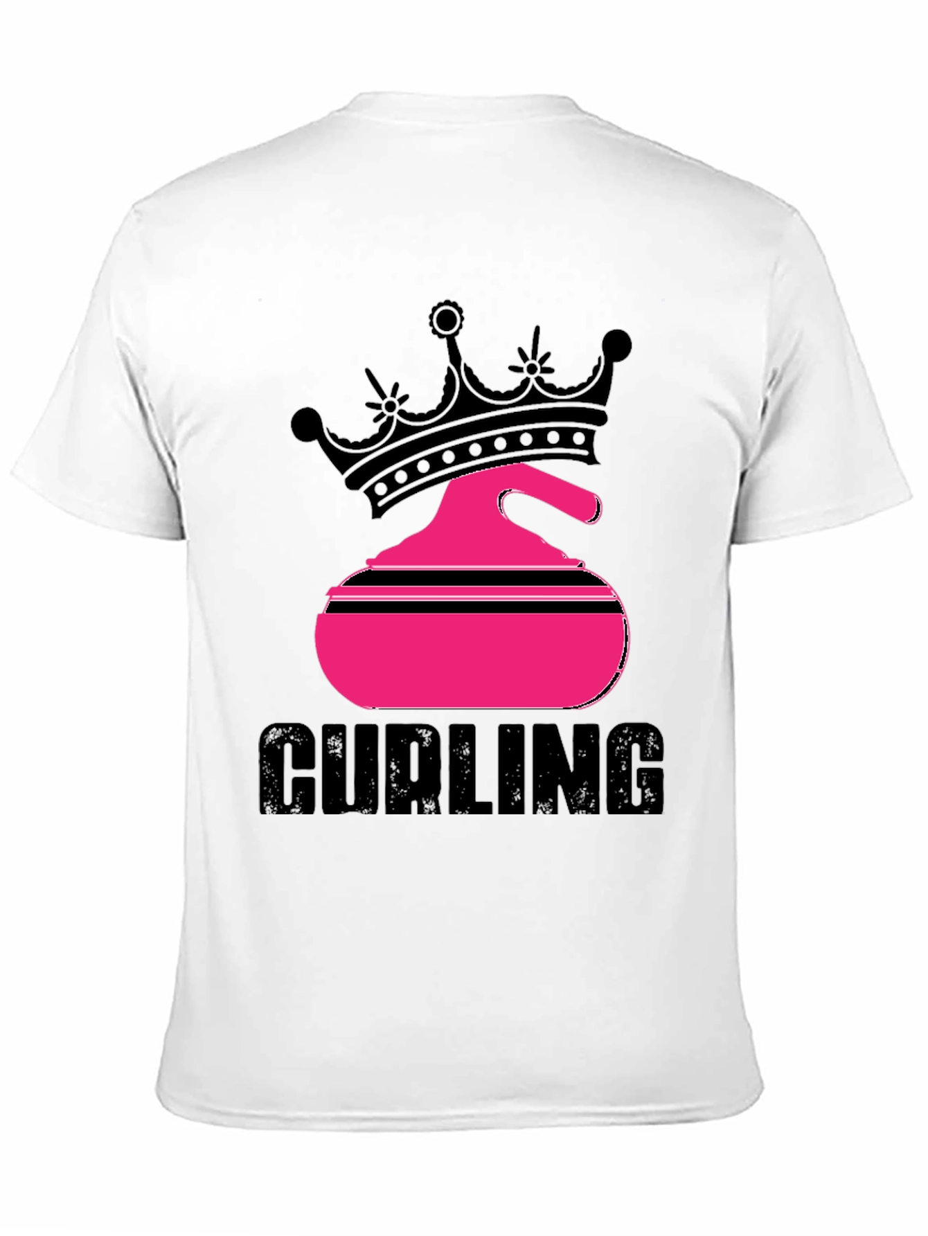 Black Curling Queen Black T-Shirt view 11