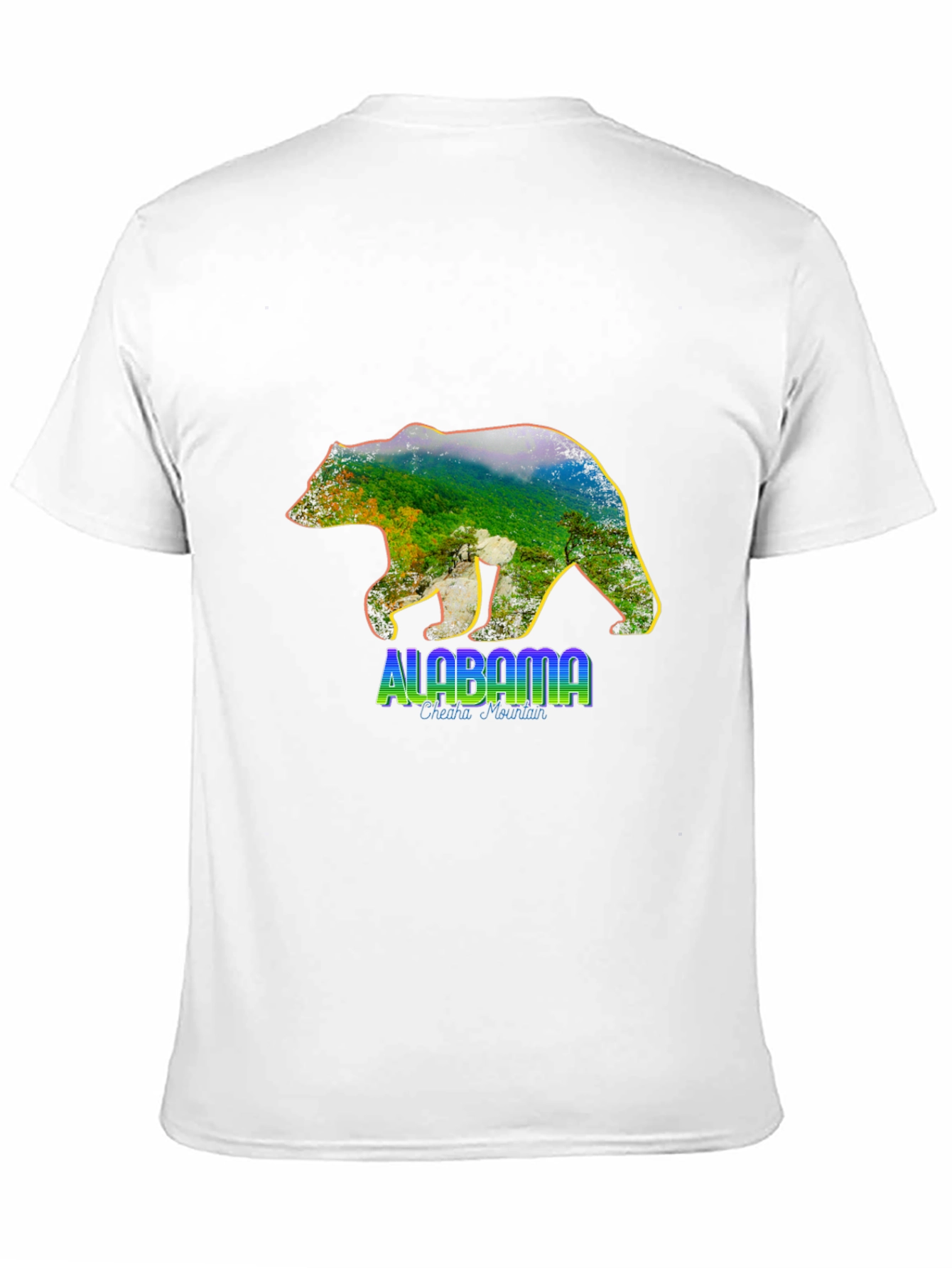 Black Alabama Bear Graphic T-Shirt - Men's Black Crew Neck view 11