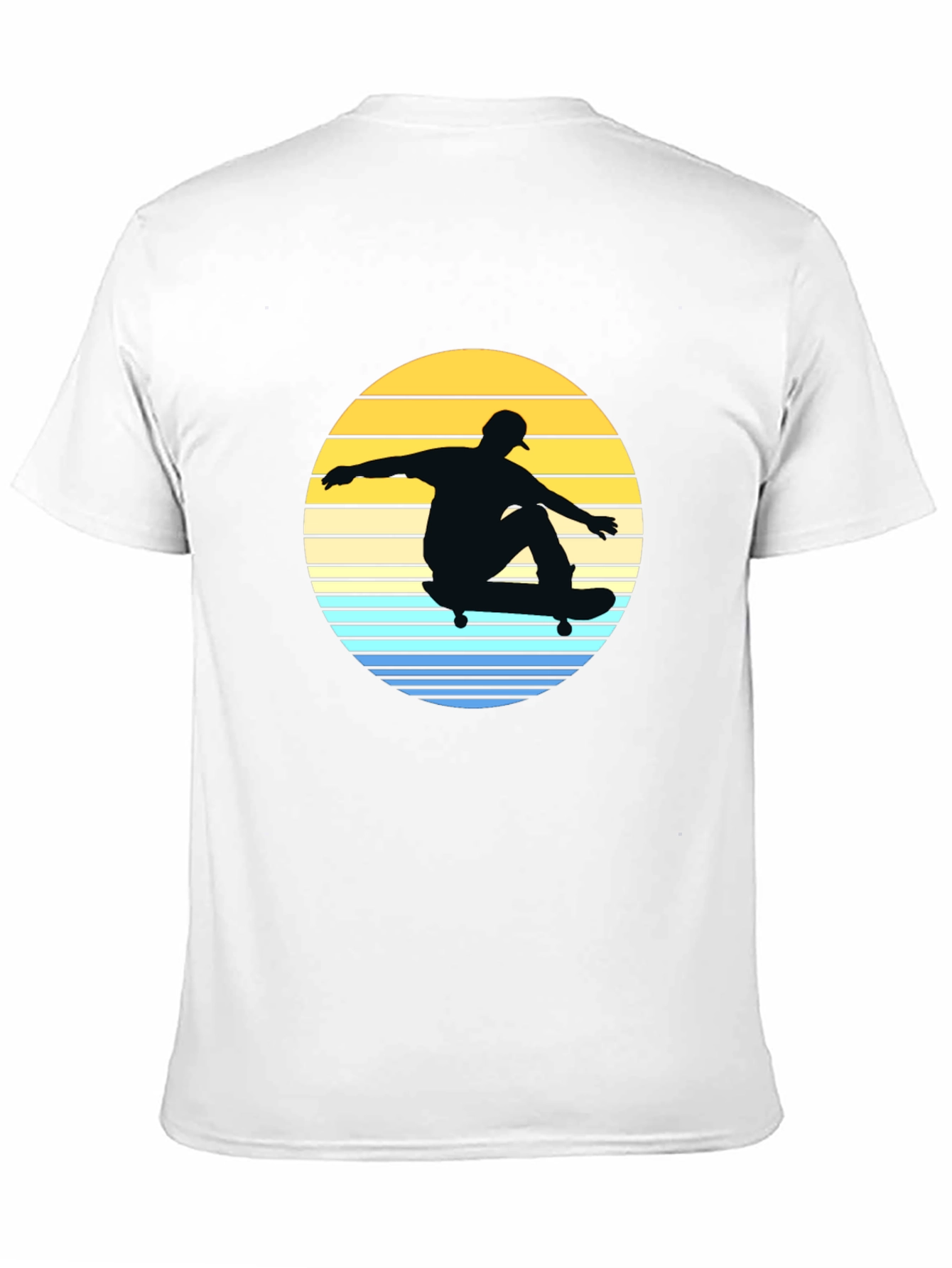 Black Skateboard Sunset Graphic Tee view 11