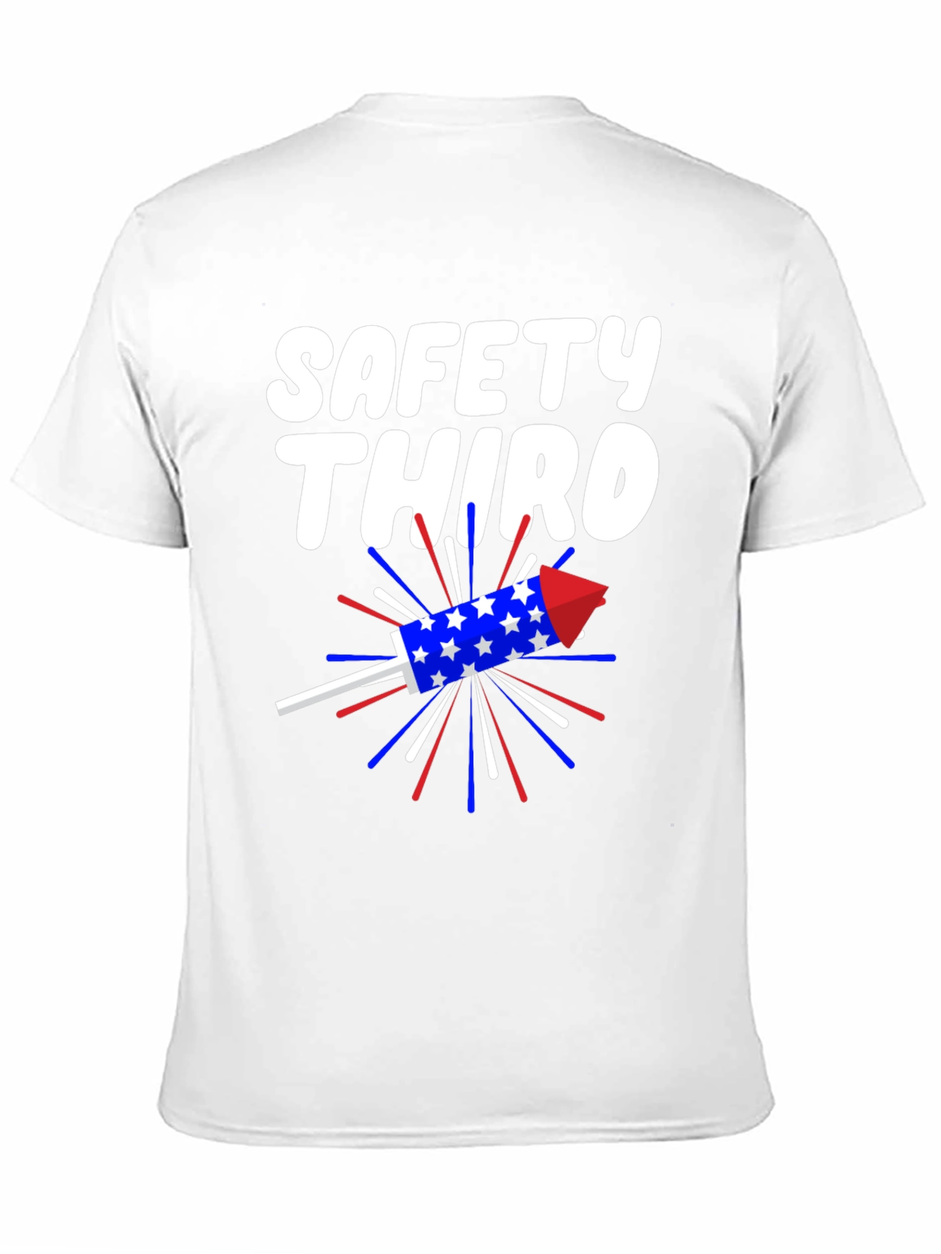 Black Safety Third T-Shirt Patriotic Rocket Tee view 11