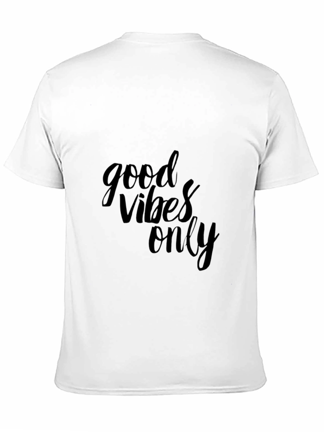 Black Good Vibes Only Black T-Shirt - Stylish & Comfortable view 11