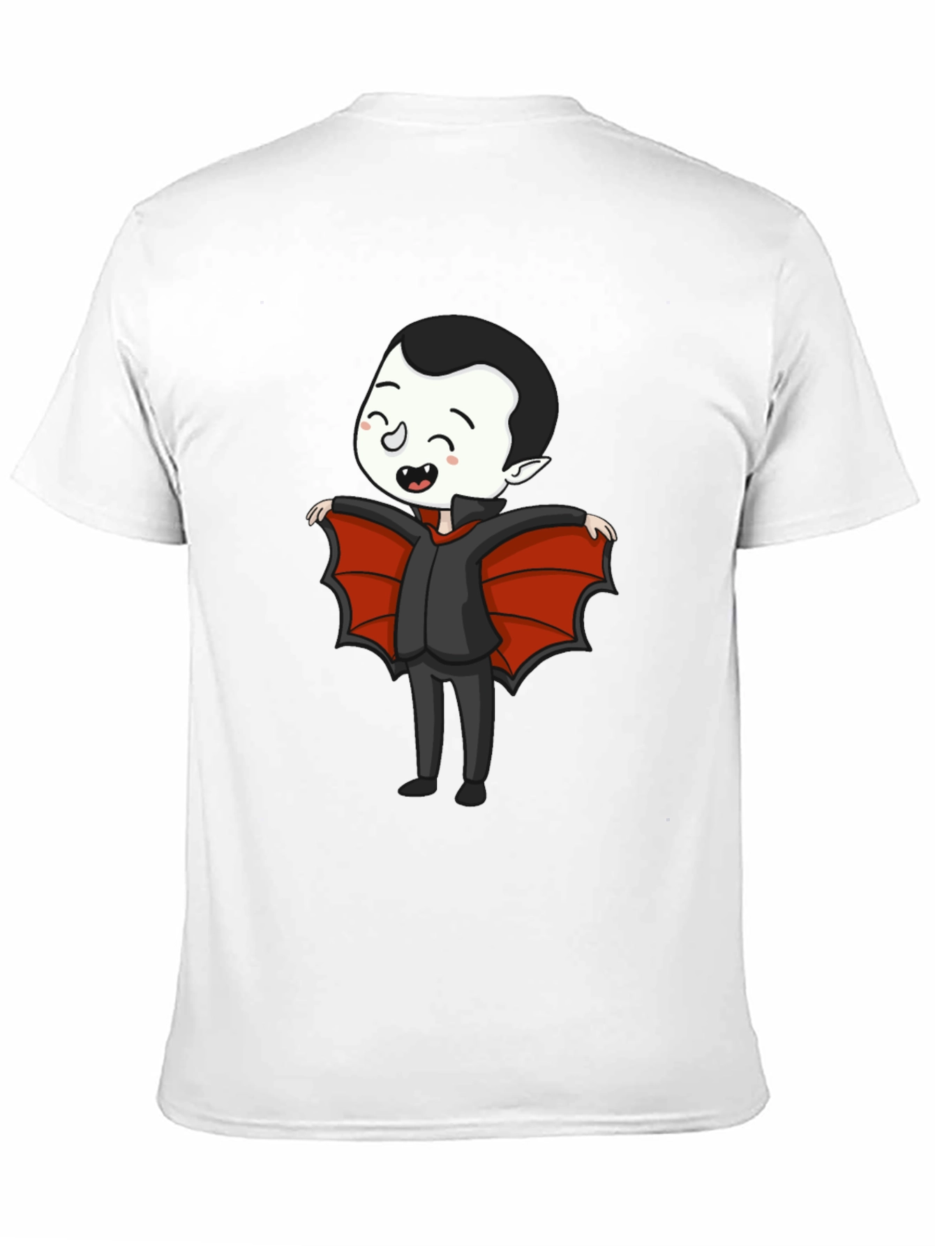 Black Cute Cartoon Vampire T-Shirt view 11