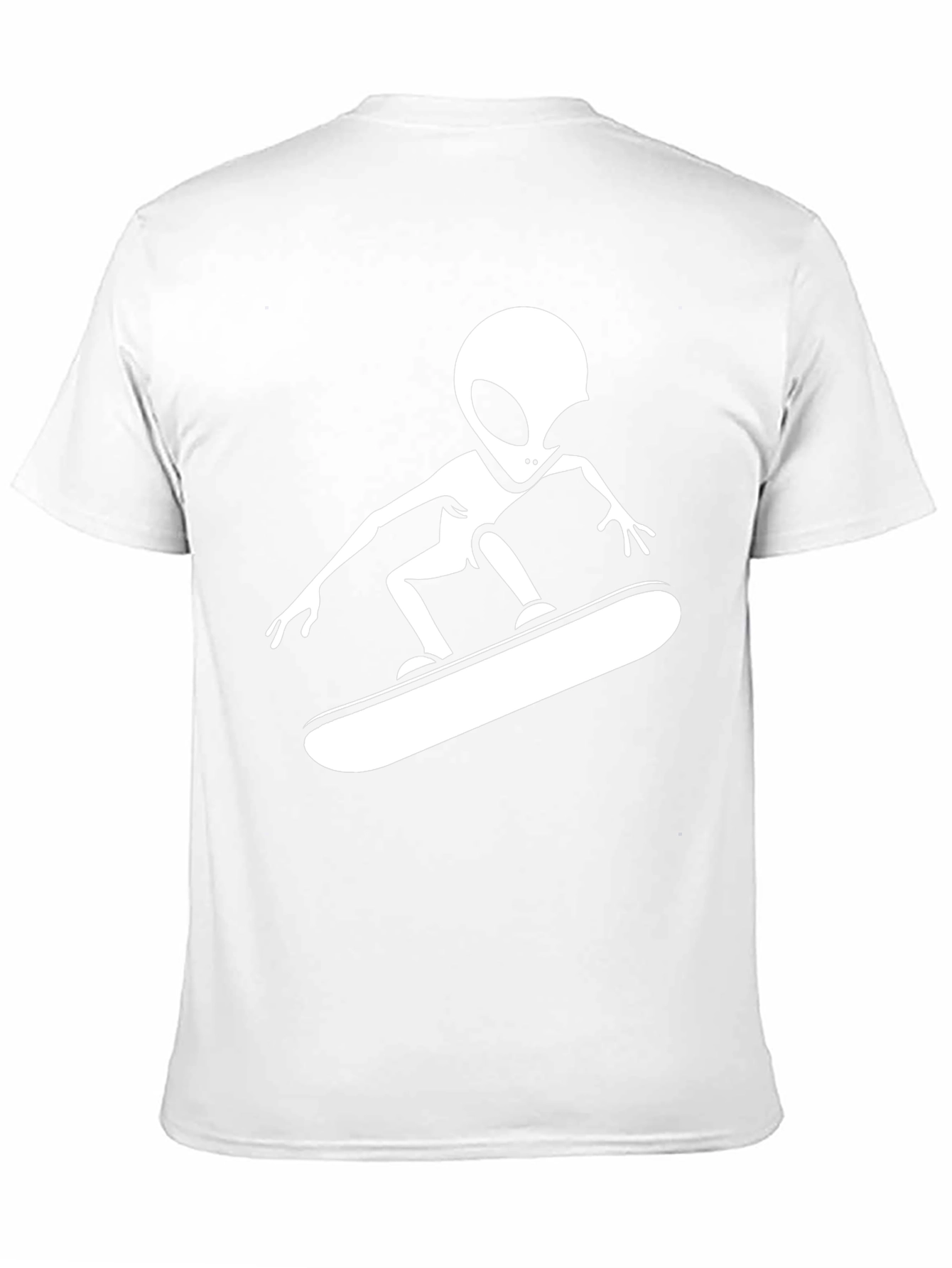 Black Alien Skateboarder Graphic Tee - Cool Casual Style view 11
