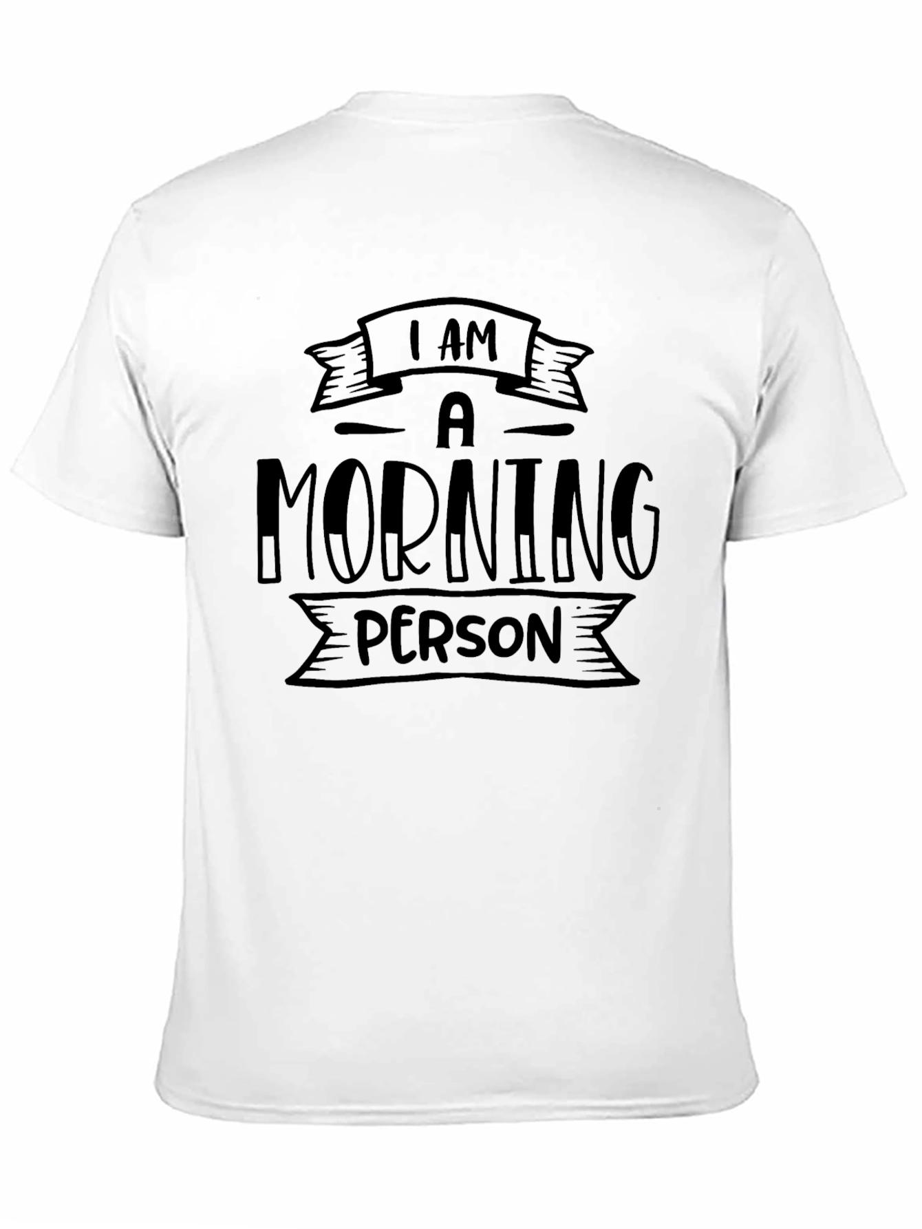 Black Morning Person Graphic Tee - Black Cotton Comfort view 11