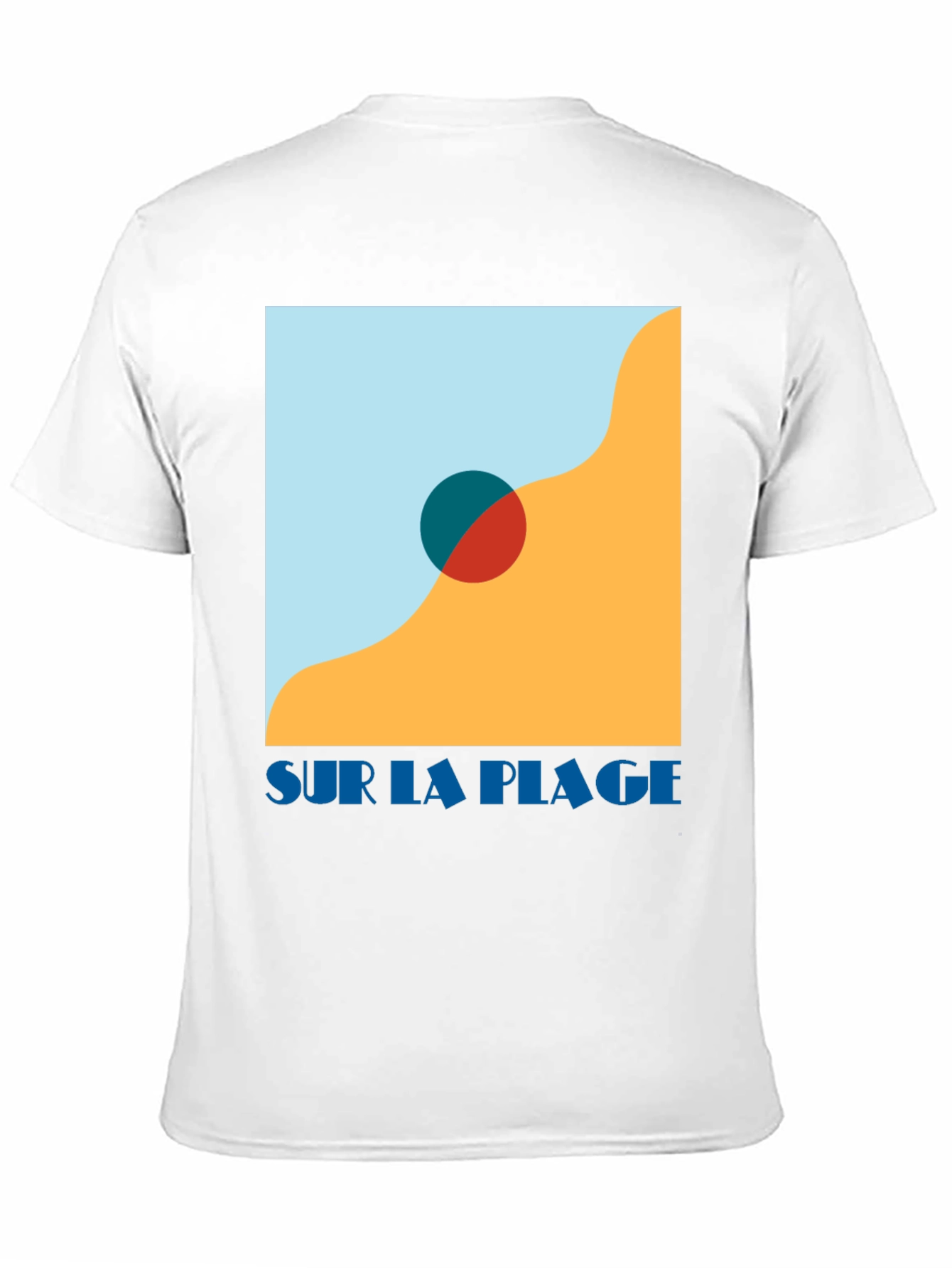 Black Sur La Plage Graphic Tee - Black Cotton T-Shirt view 11