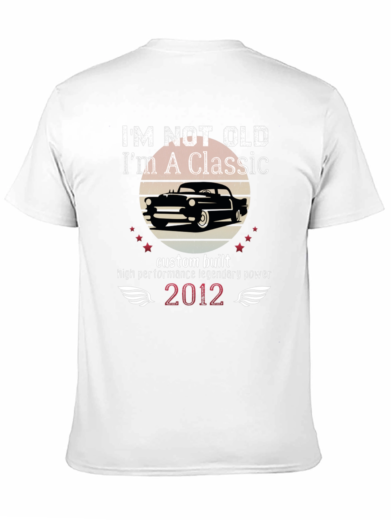 Black Classic Car Enthusiast T-Shirt - 'I'm Not Old' view 11