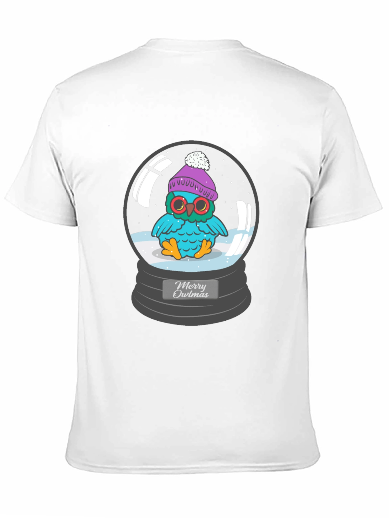 Black Merry Owlmas T-Shirt view 11