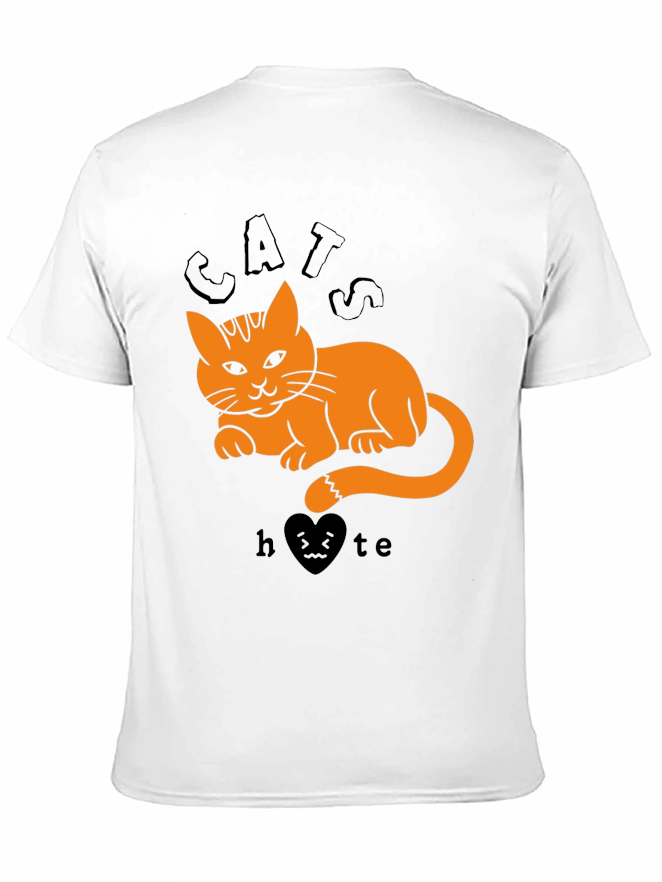 Black Cats Hate Heart Tee view 11