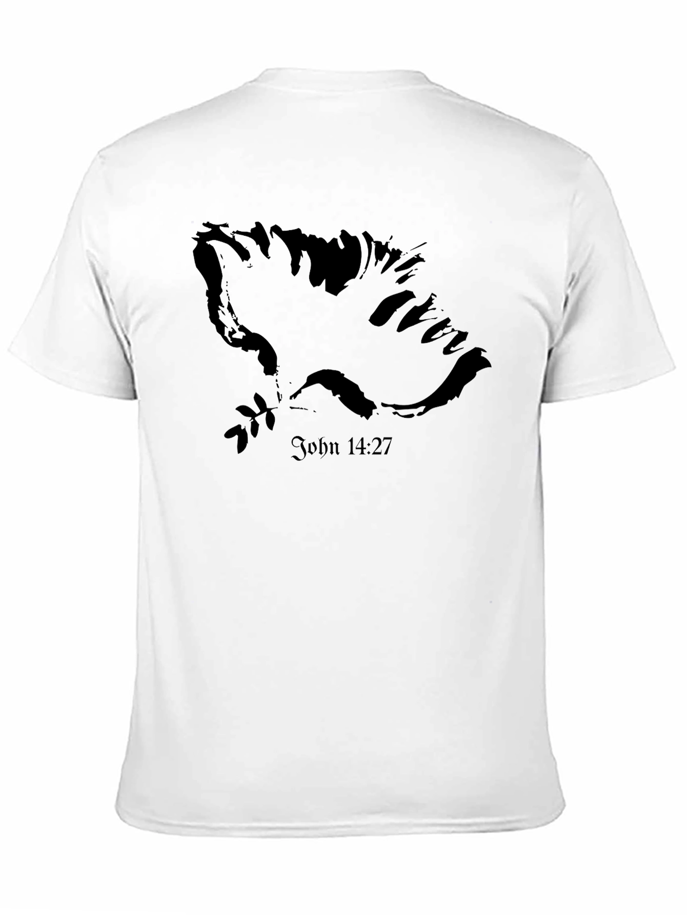 Black Dove of Peace T-Shirt - John 14:27 view 11