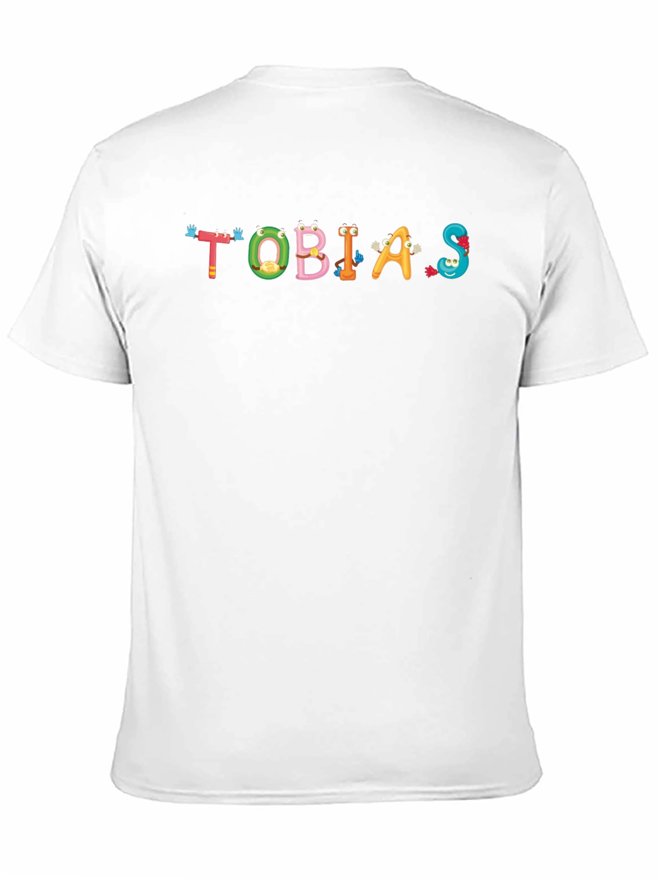 Black Tobias Cartoon Name Black Cotton Tee view 11