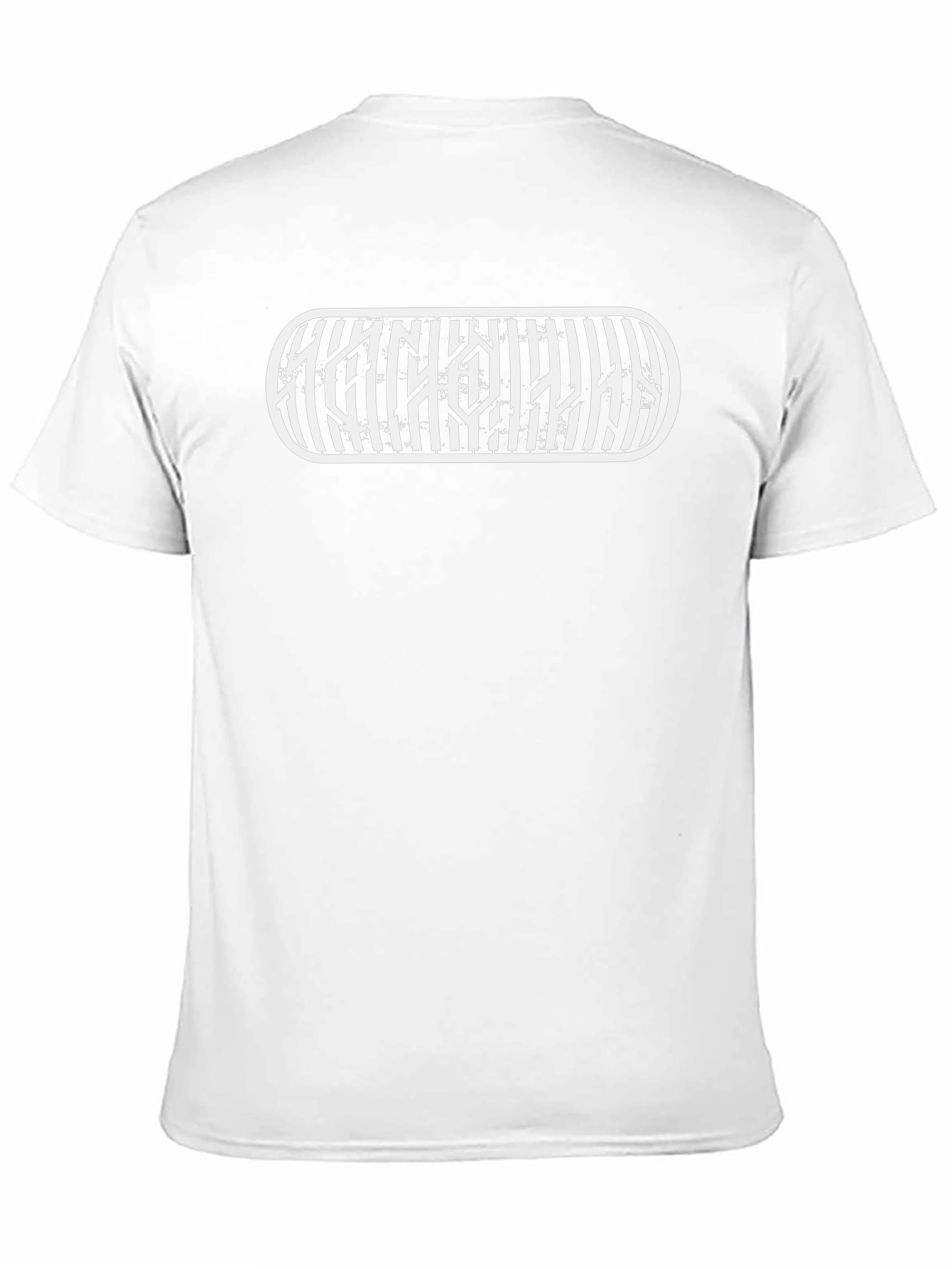Black Graphic Tee - Distressed Stripe Design - 11