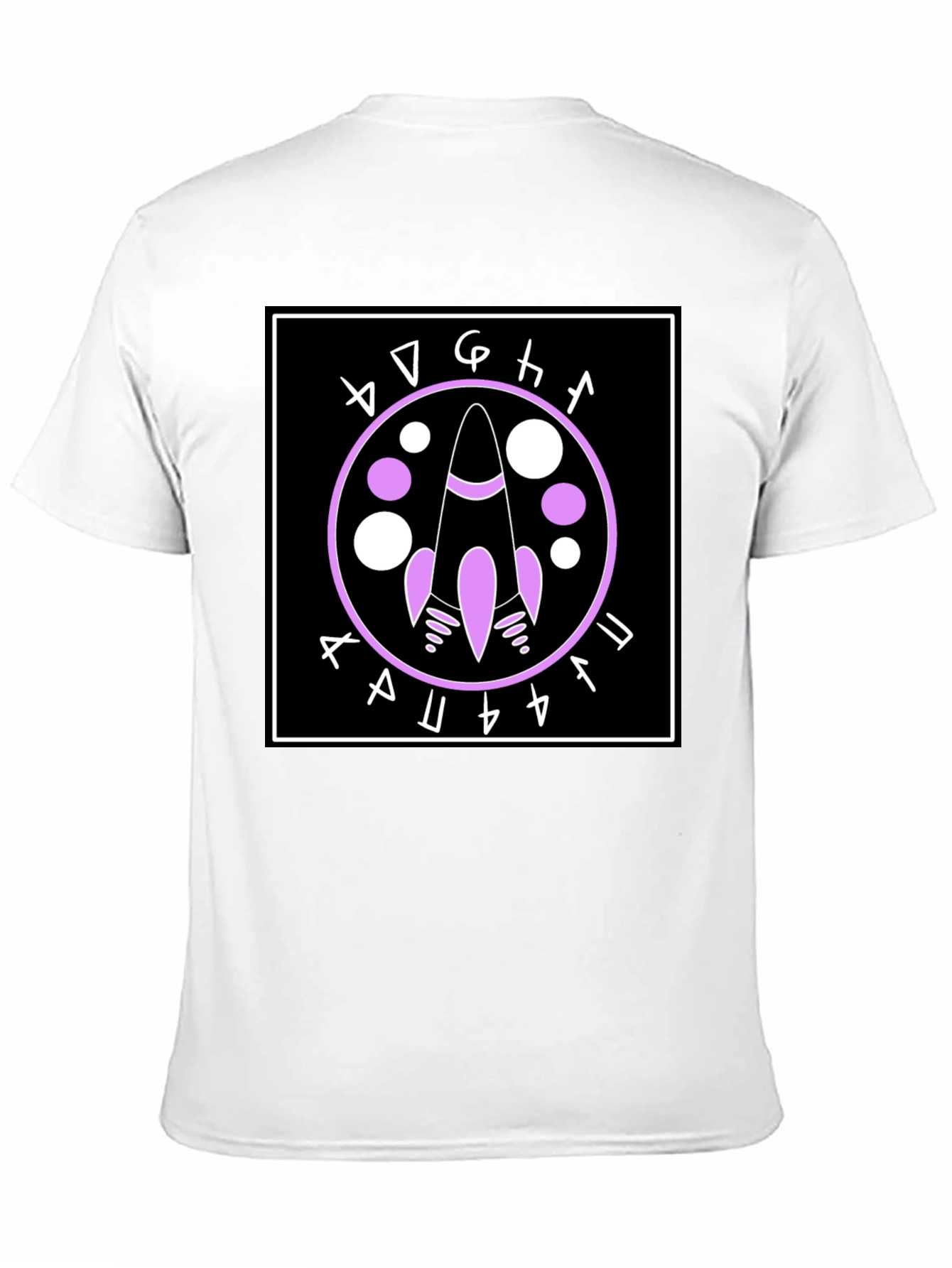 Black Rocket Symbol Graphic Tee - Black Cotton Casual Shirt view 11