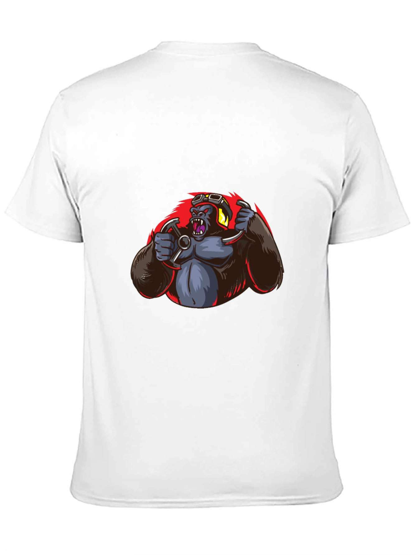 Black Biker Gorilla Graphic Tee - Black view 11