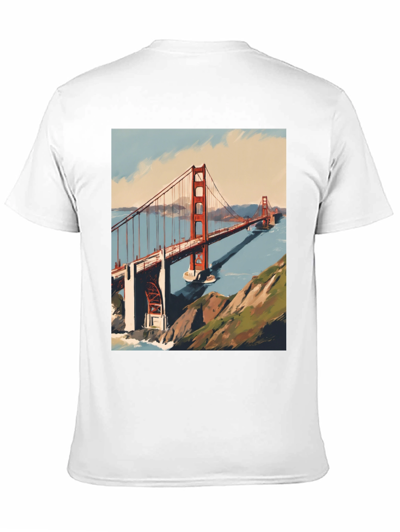 Black Golden Gate Bridge Graphic Tee view 11