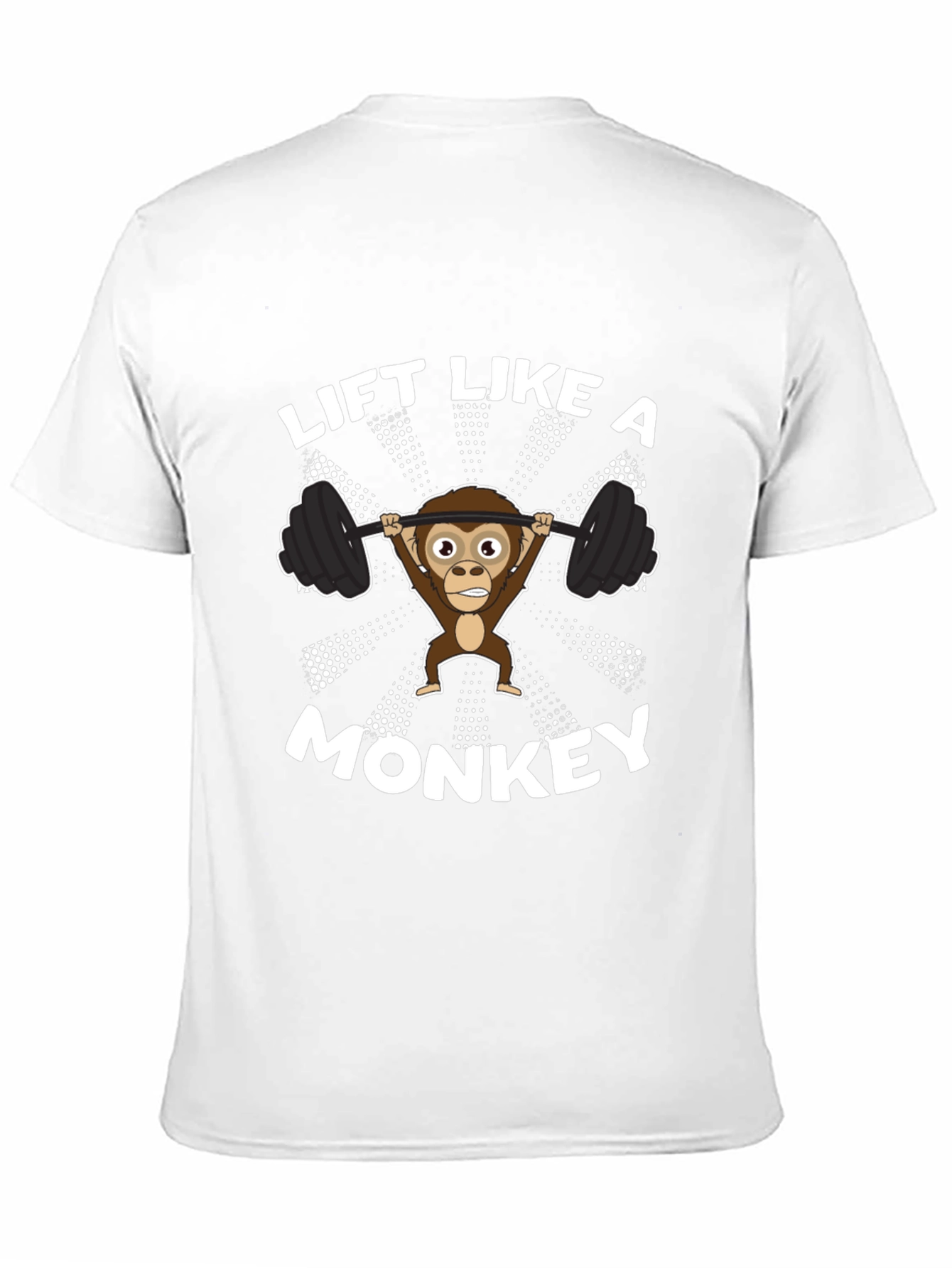 Black Lift Like a Monkey T-Shirt - Funny Gym Workout Tee view 11