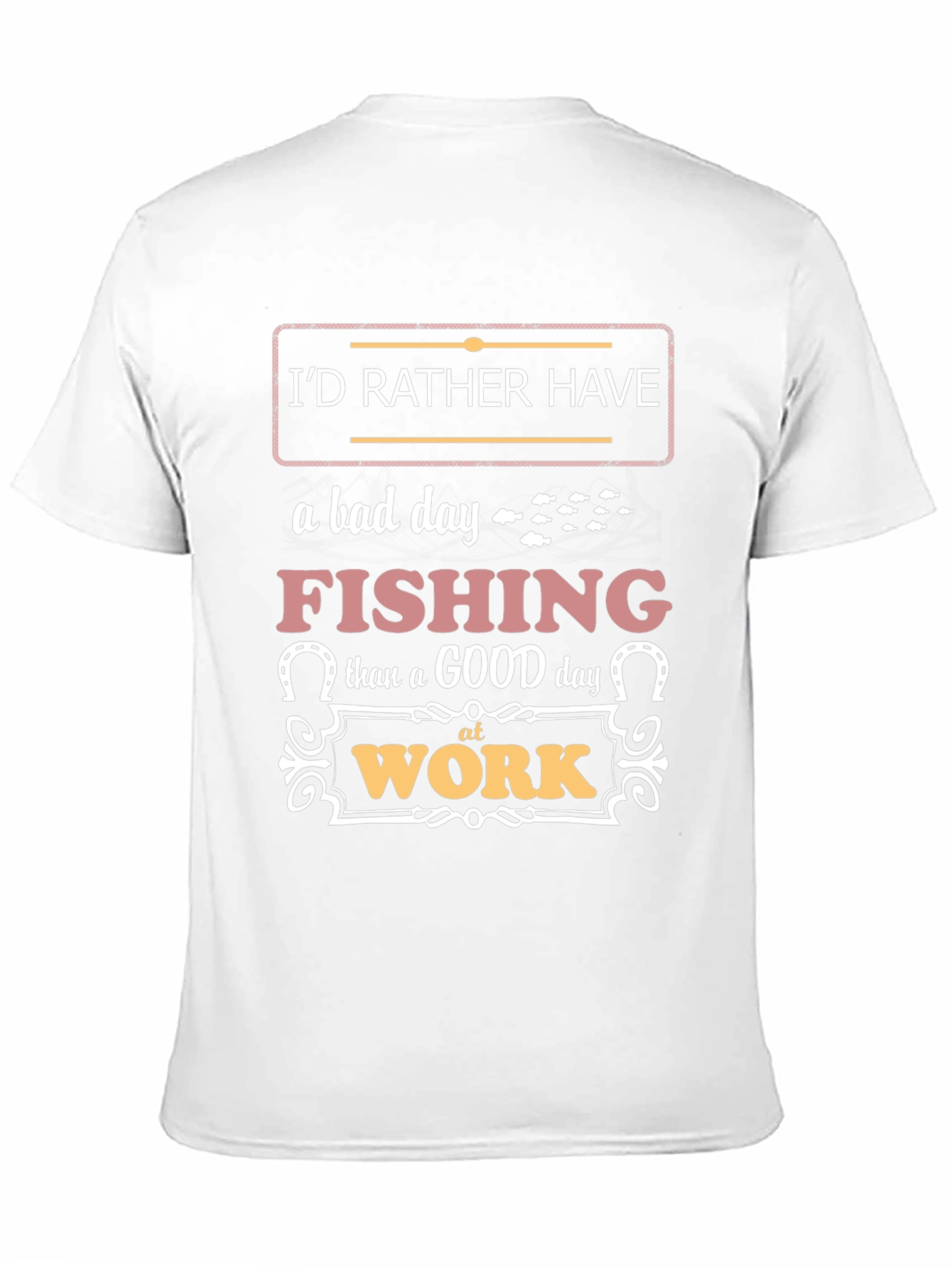 Black Fishing Over Work Graphic Tee view 11