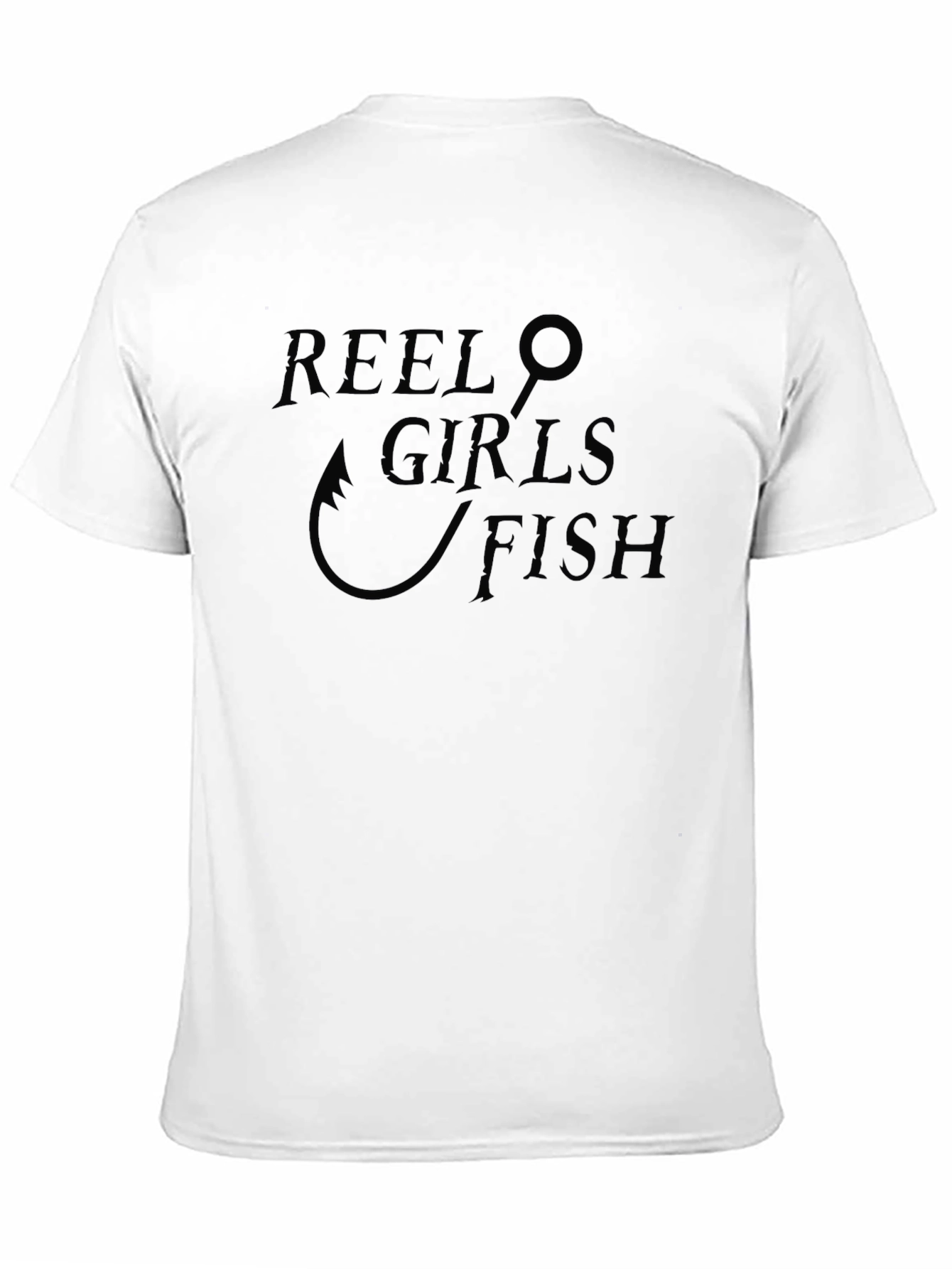 Black Reel Girls Fish T-Shirt - Black Cotton Tee view 11