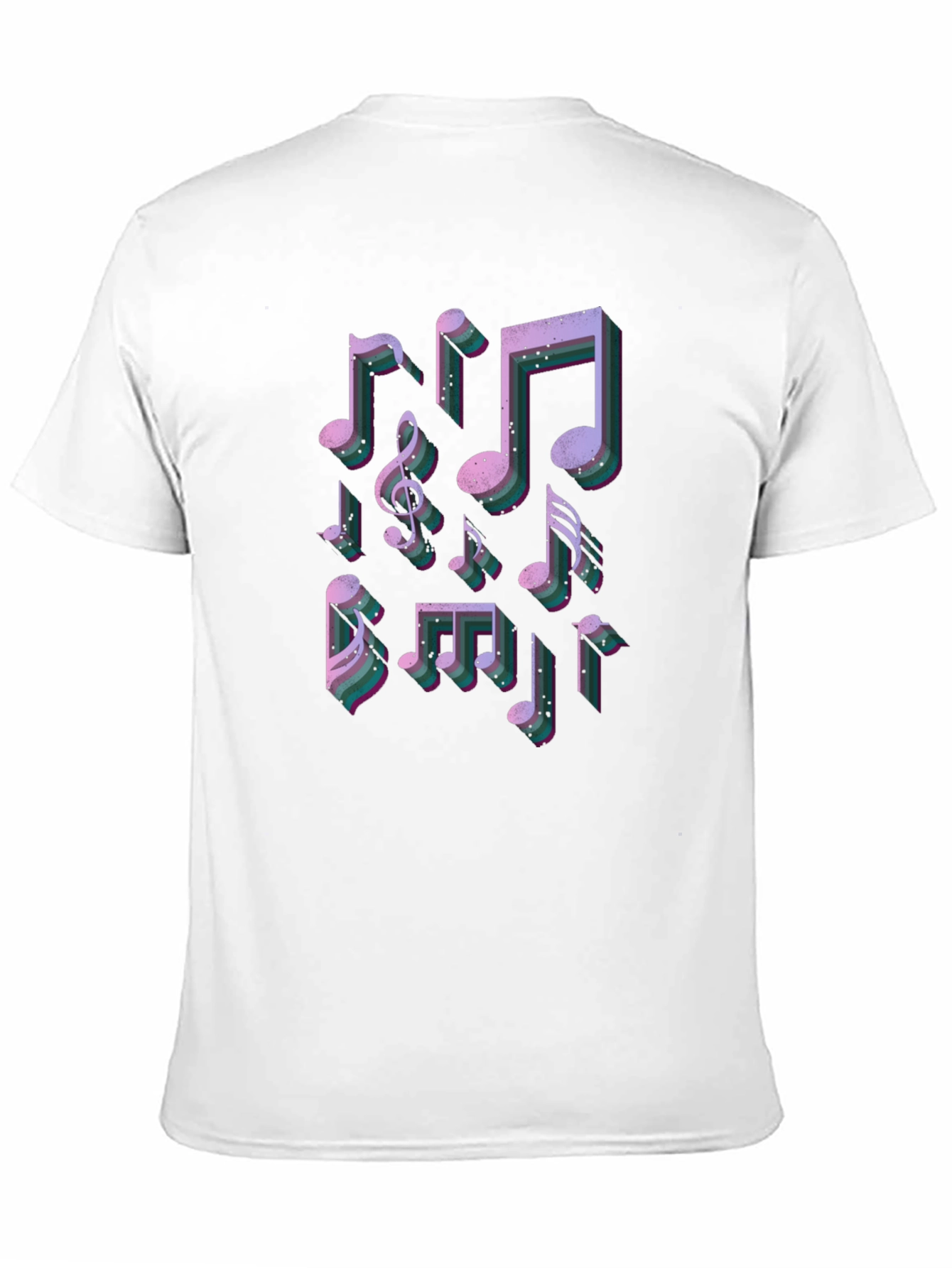 Black Musical Notes Graphic Tee - Stylish Black T-Shirt view 11