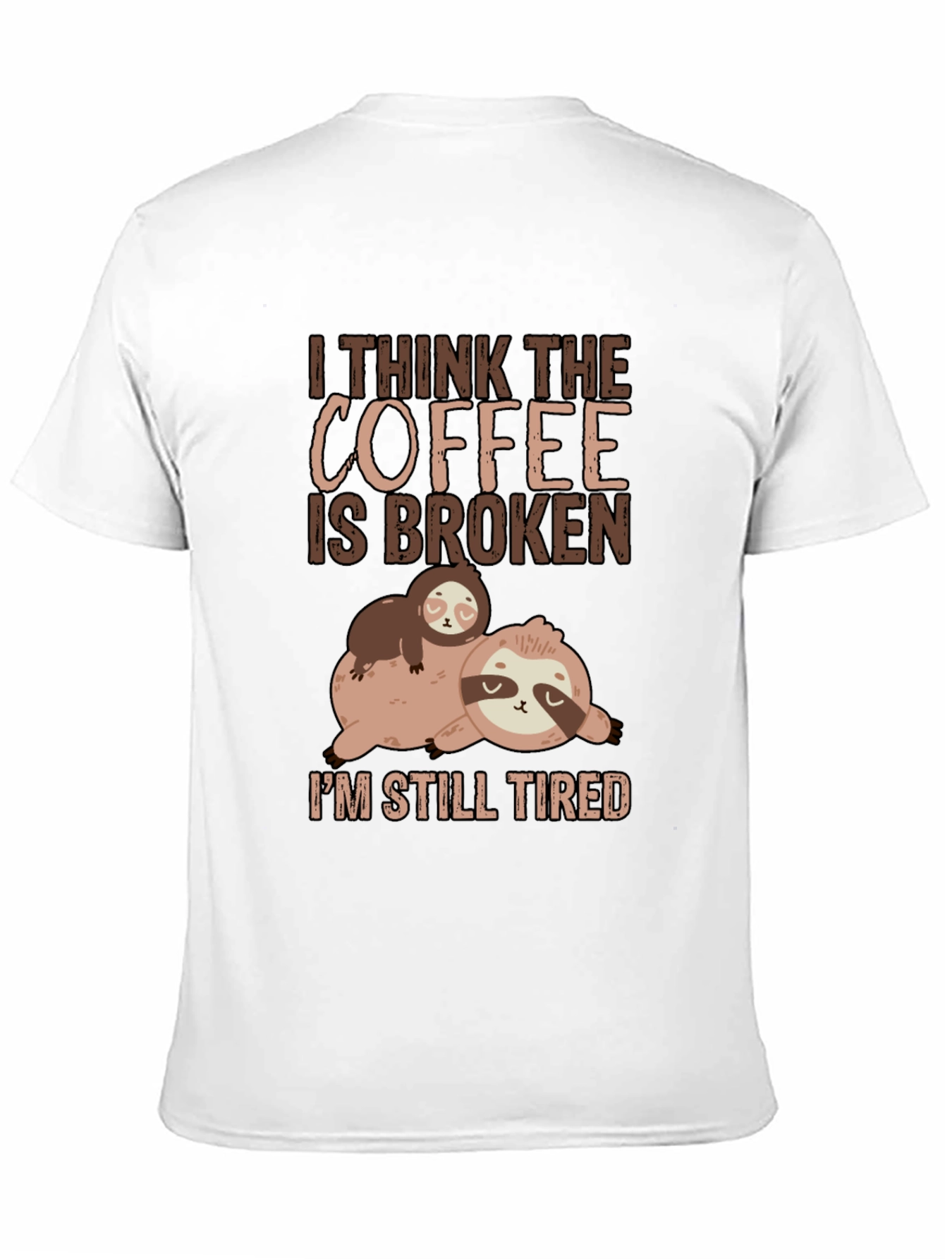 Black Coffee Broken Sloth Graphic Tee view 11