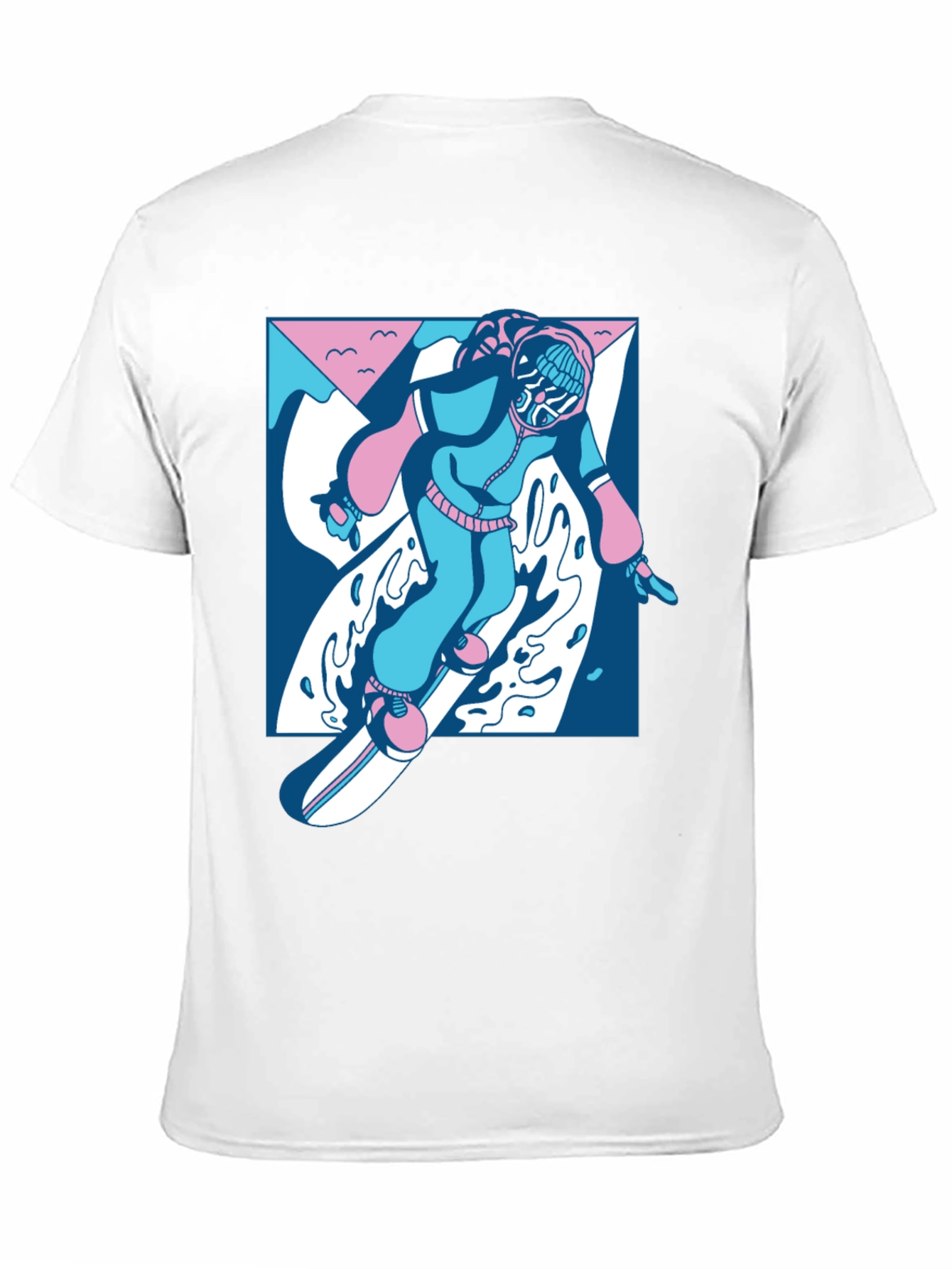 Black Retro Snowboarder Graphic Tee - Black view 11