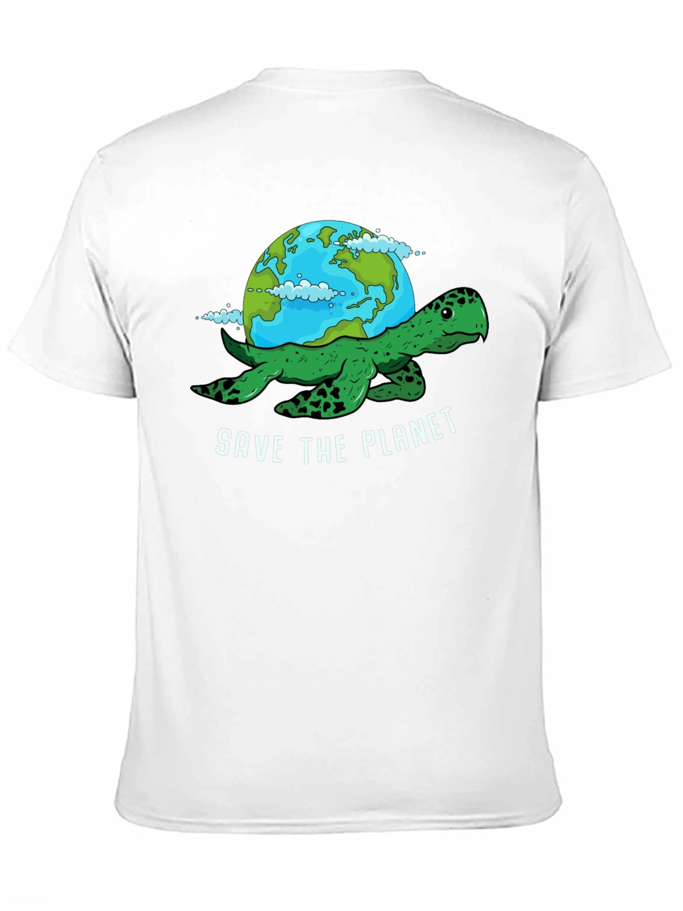 Black Save the Planet Turtle Graphic Tee view 11