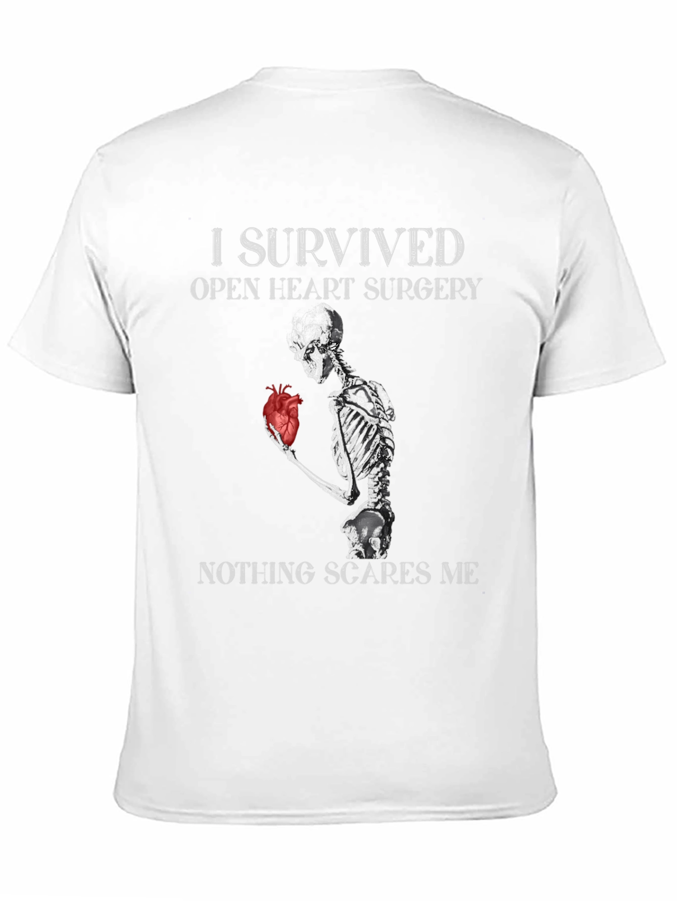 Black I Survived Open Heart Surgery Graphic Tee view 11