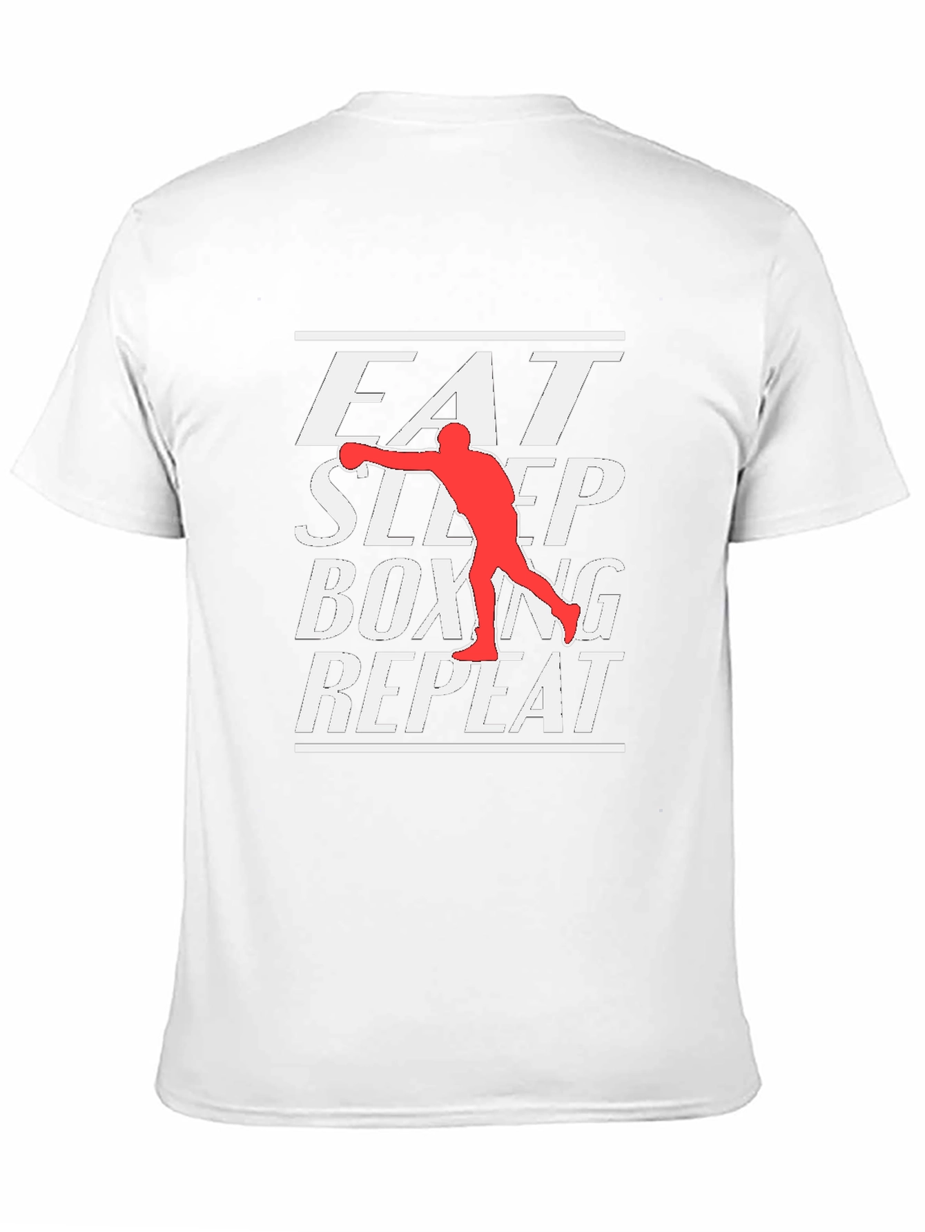 Black Eat Sleep Boxing Repeat Graphic T-Shirt view 11