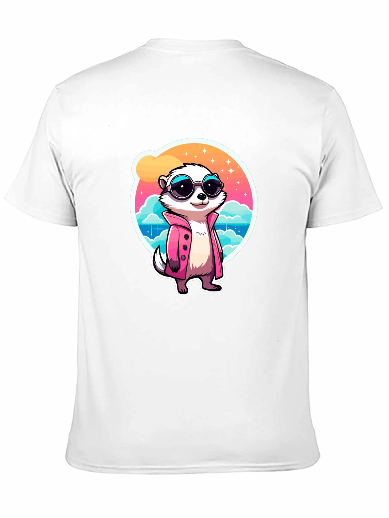 Black Cool Meerkat Graphic Tee view 11