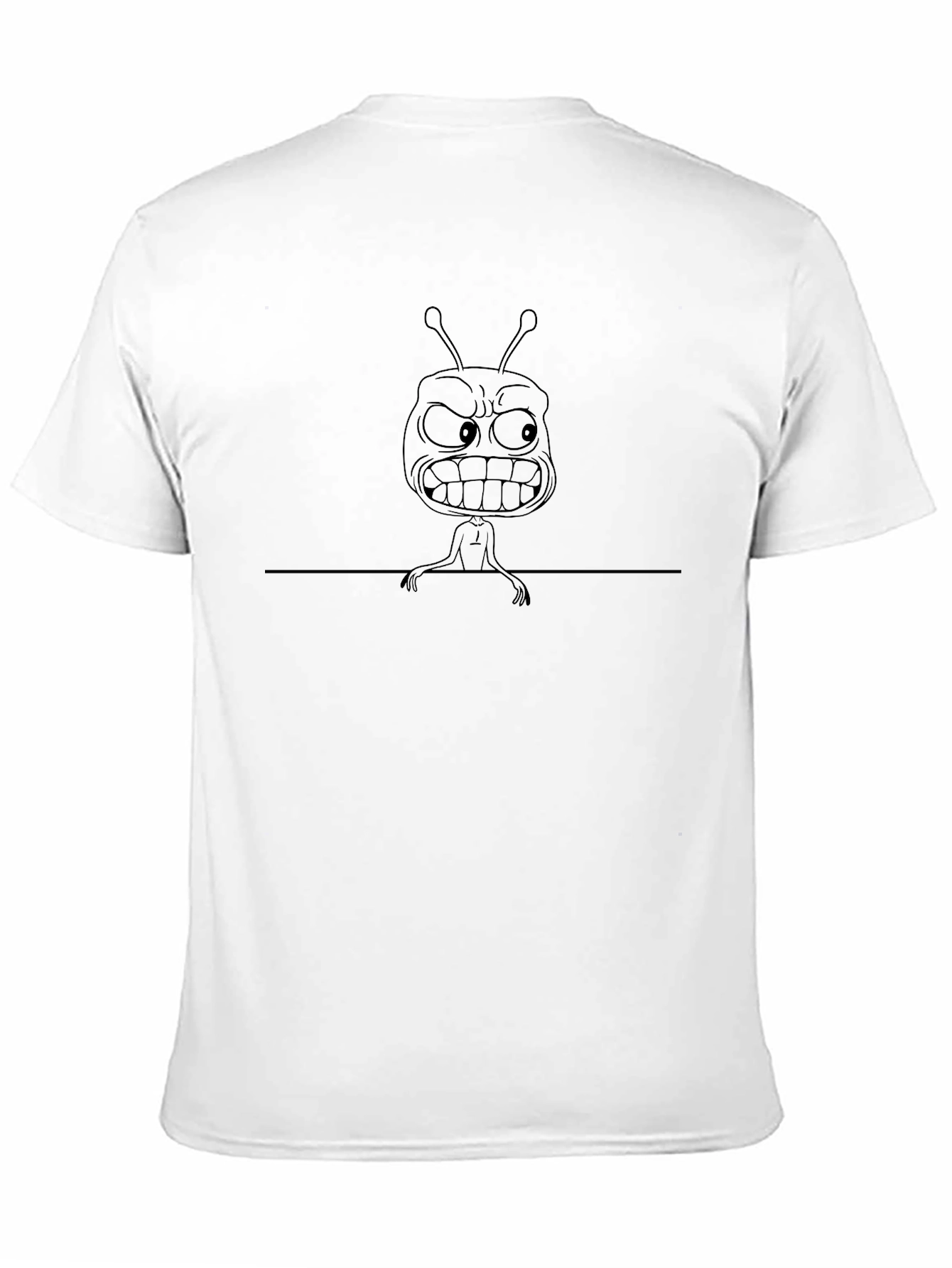 Black Cartoon Alien Black T-Shirt view 11