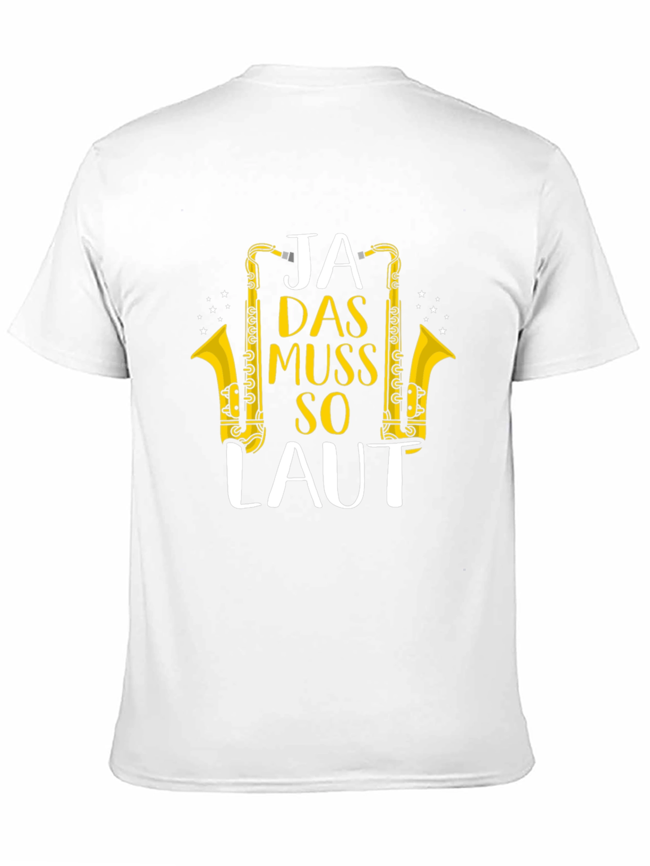 Black Ja Das Muss So Laut Saxophone T-Shirt view 11